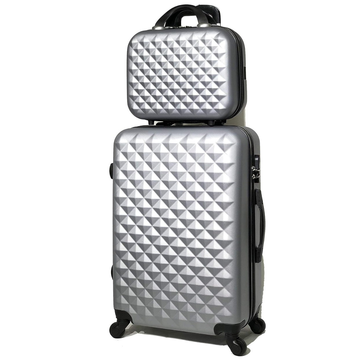 Set De Valise 6 pièces Urban | Valise Cabine | Valise Moyenne | Valise Grande | 2x Vanity – Argent - Celims France