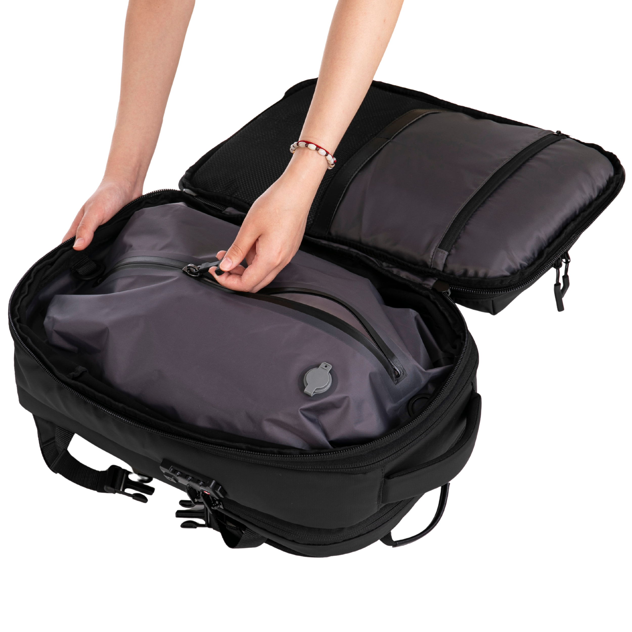 Mochila Compresible V2 – Con o sin bomba, bolsa de compresión incluida