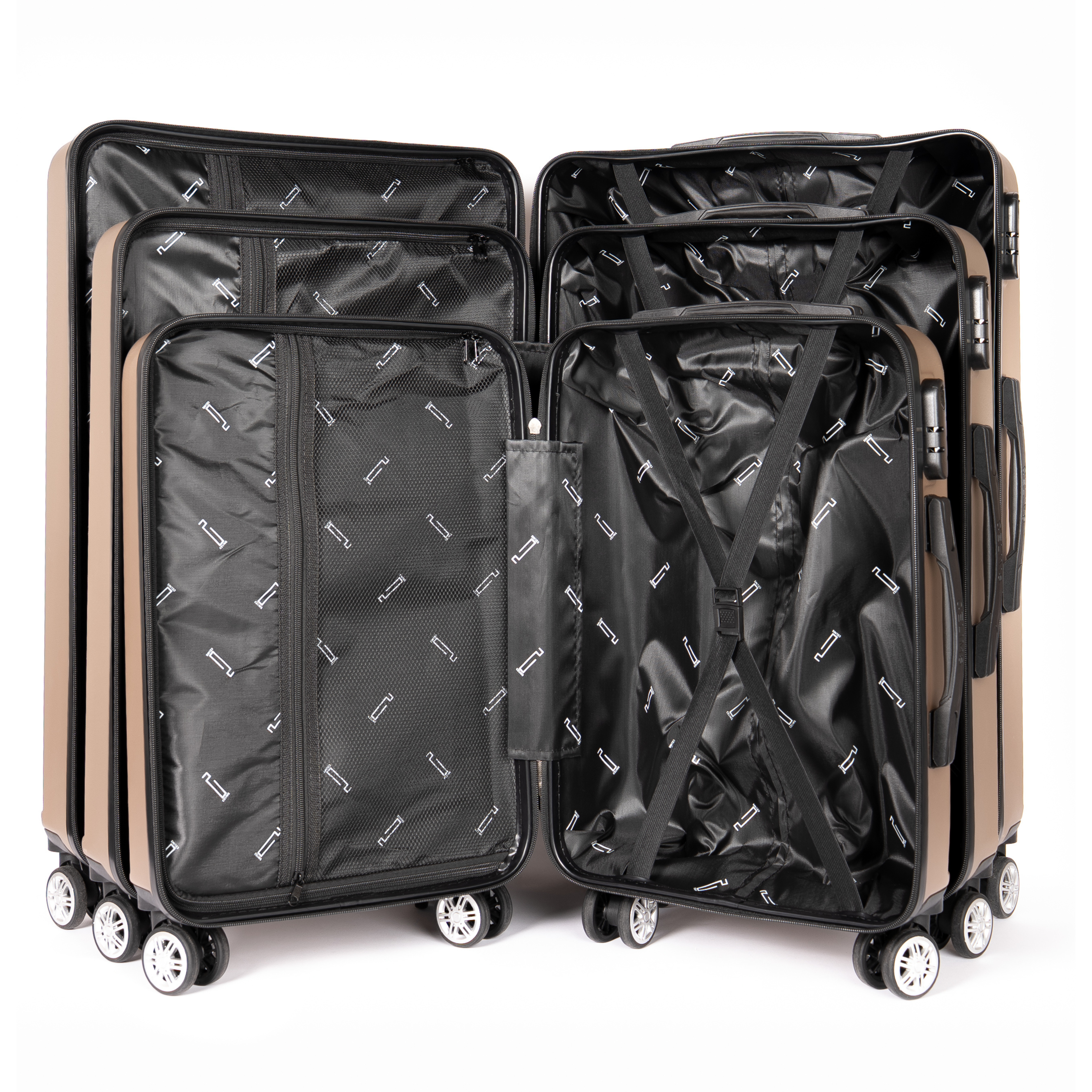 4-piece Weekend suitcase set (cabin, medium, large + vanity)