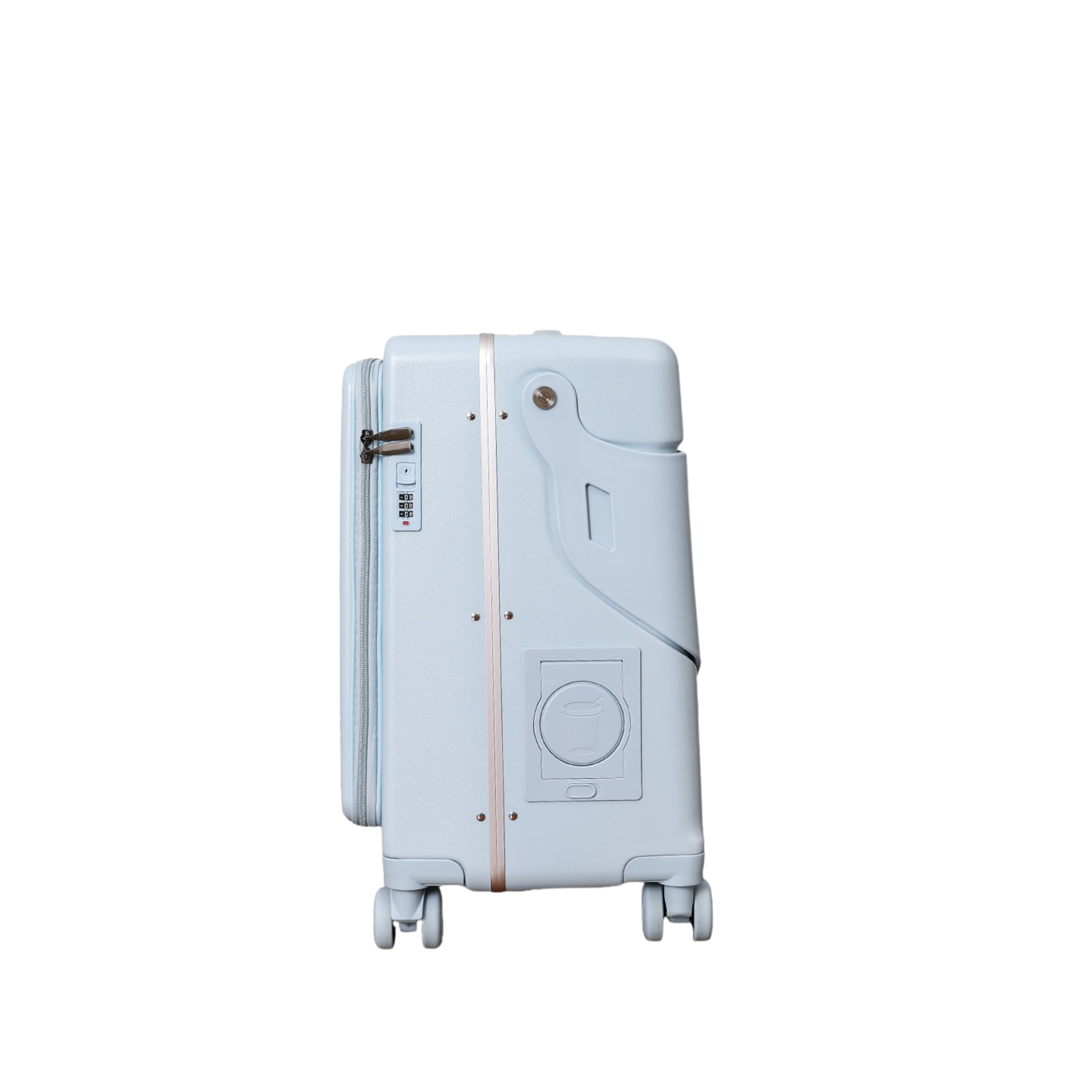 Valise Cabine avec Siège Enfant PopSeat - 55x35x25 - Porte USB - roulettes Ultra Résistantes avec Frein - Porte Gobelet - Cadenas