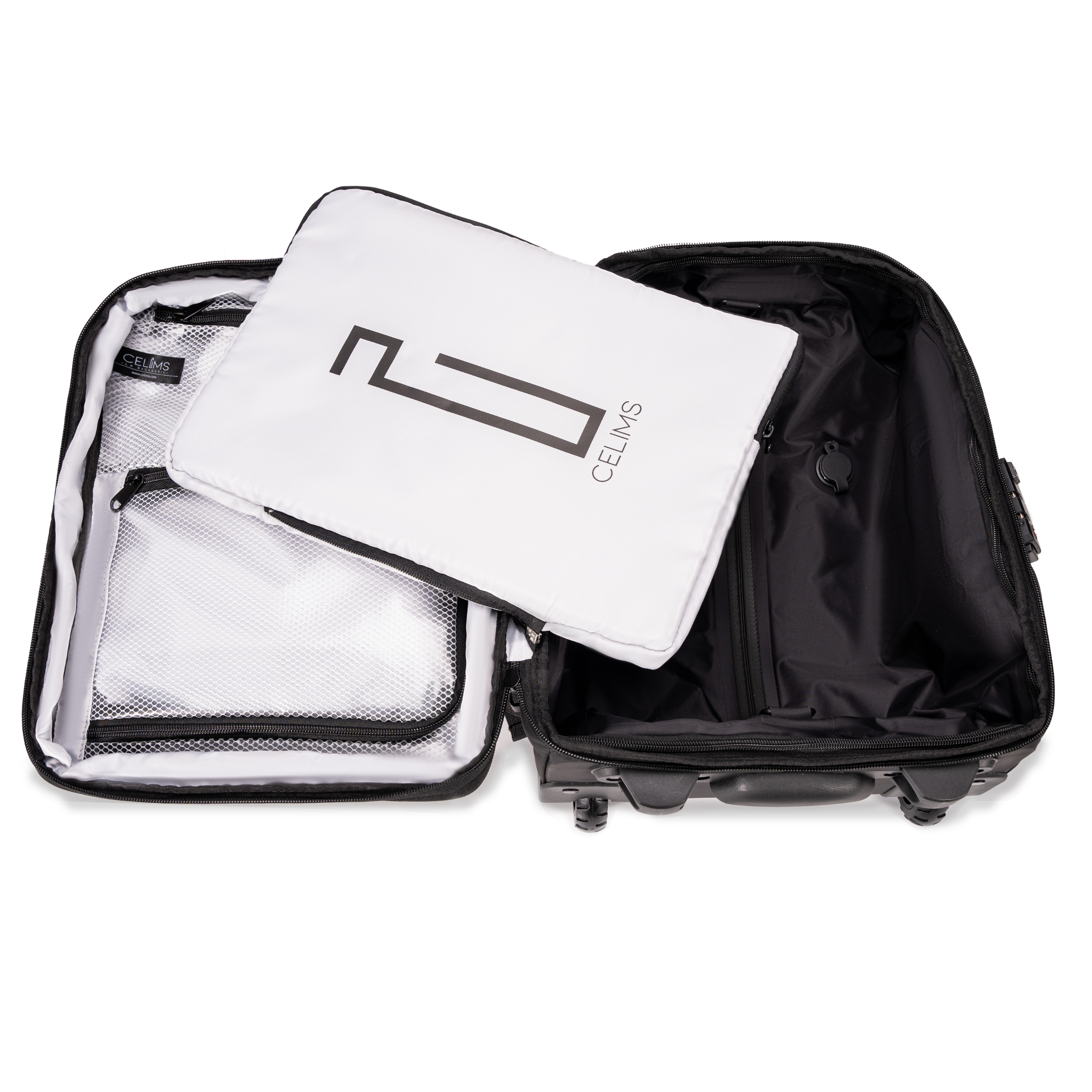 AirPlus Trolley – Sac à Dos Sous Vide 40x30x20 CELIMS avec Roues - Bagage à Main - Imperméable - Compartiment Ordinateur Amovible