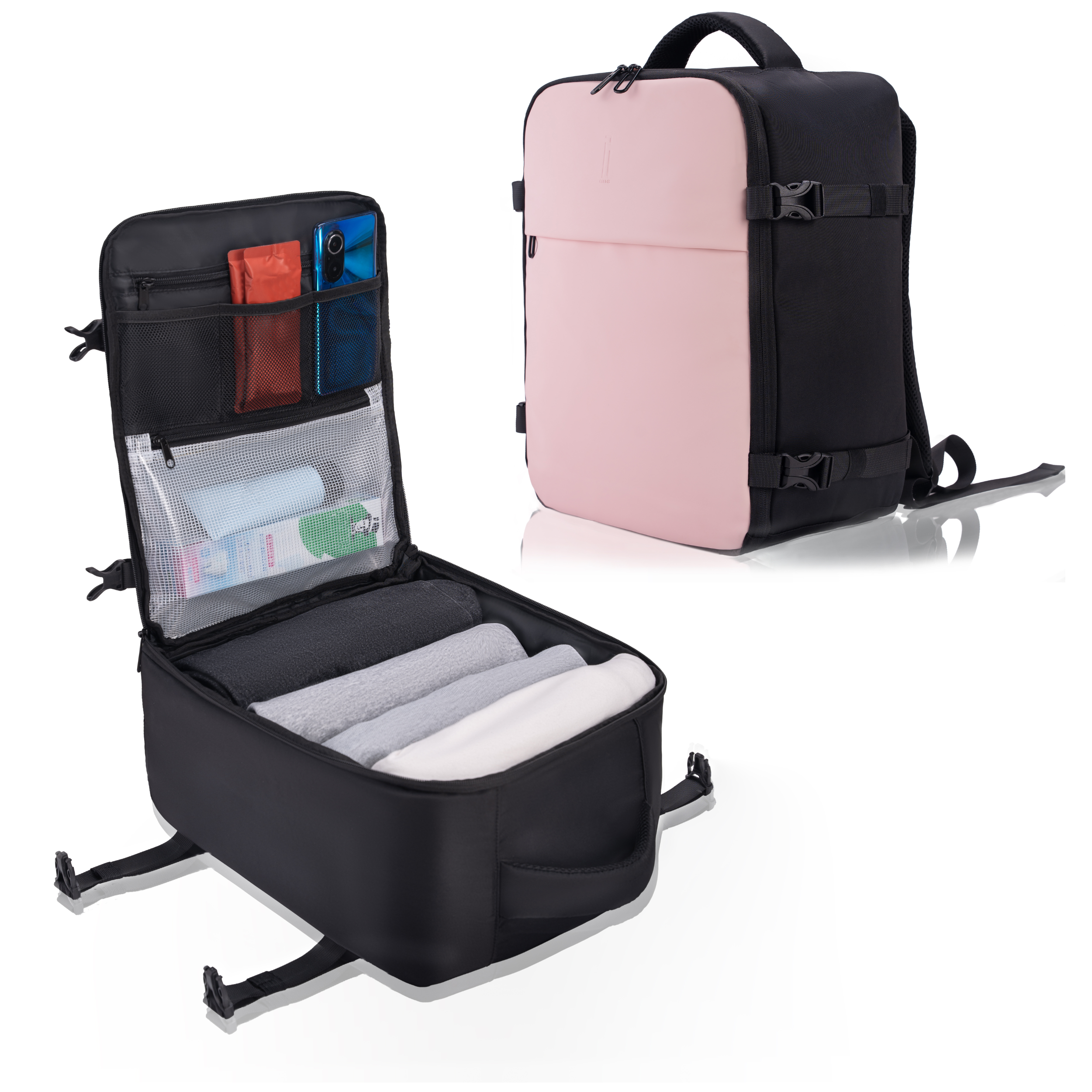 Mochila CELIMS 40x30x20 - Equipaje de mano - Impermeable - Rosa