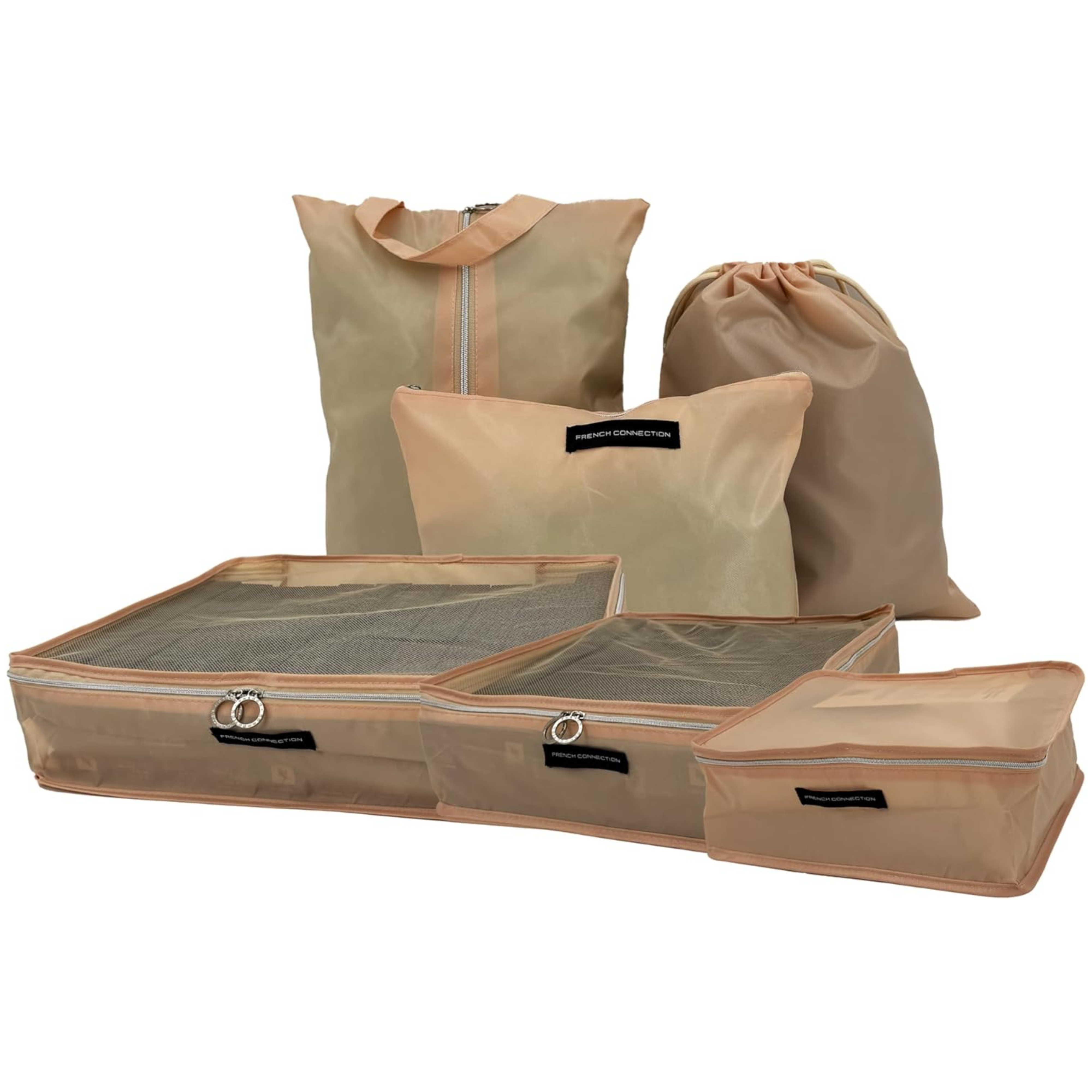 Organisateurs de Voyage | Lot de 6 pièces | Organiseurs de Bagage | Cubes de Rangement Valise Légers et Résistants Rose