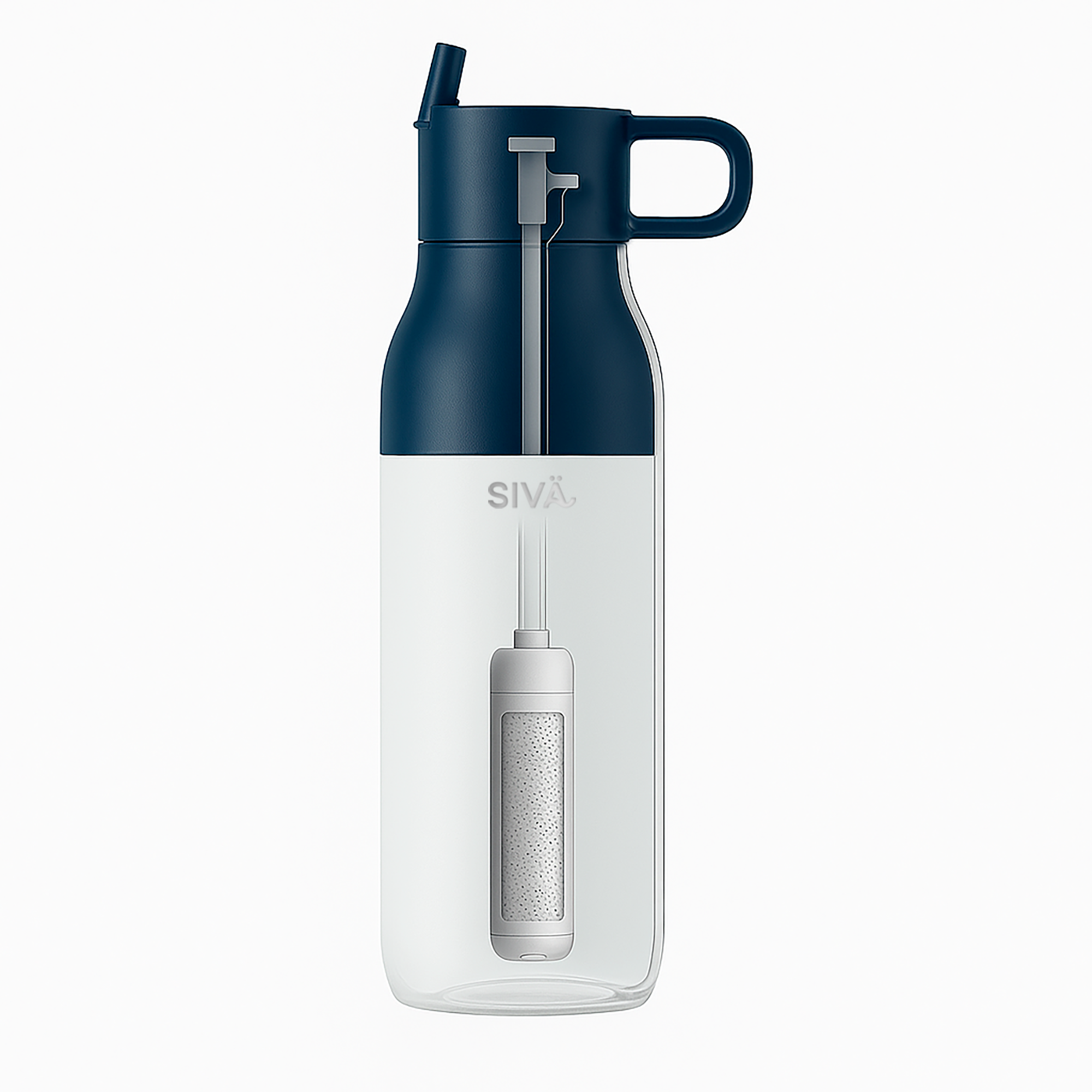 SIVÄ – 740 ml Edelstahl-Isolierflasche | 100 % auslaufsicher mit Aktivkohlefilter | BPA-frei