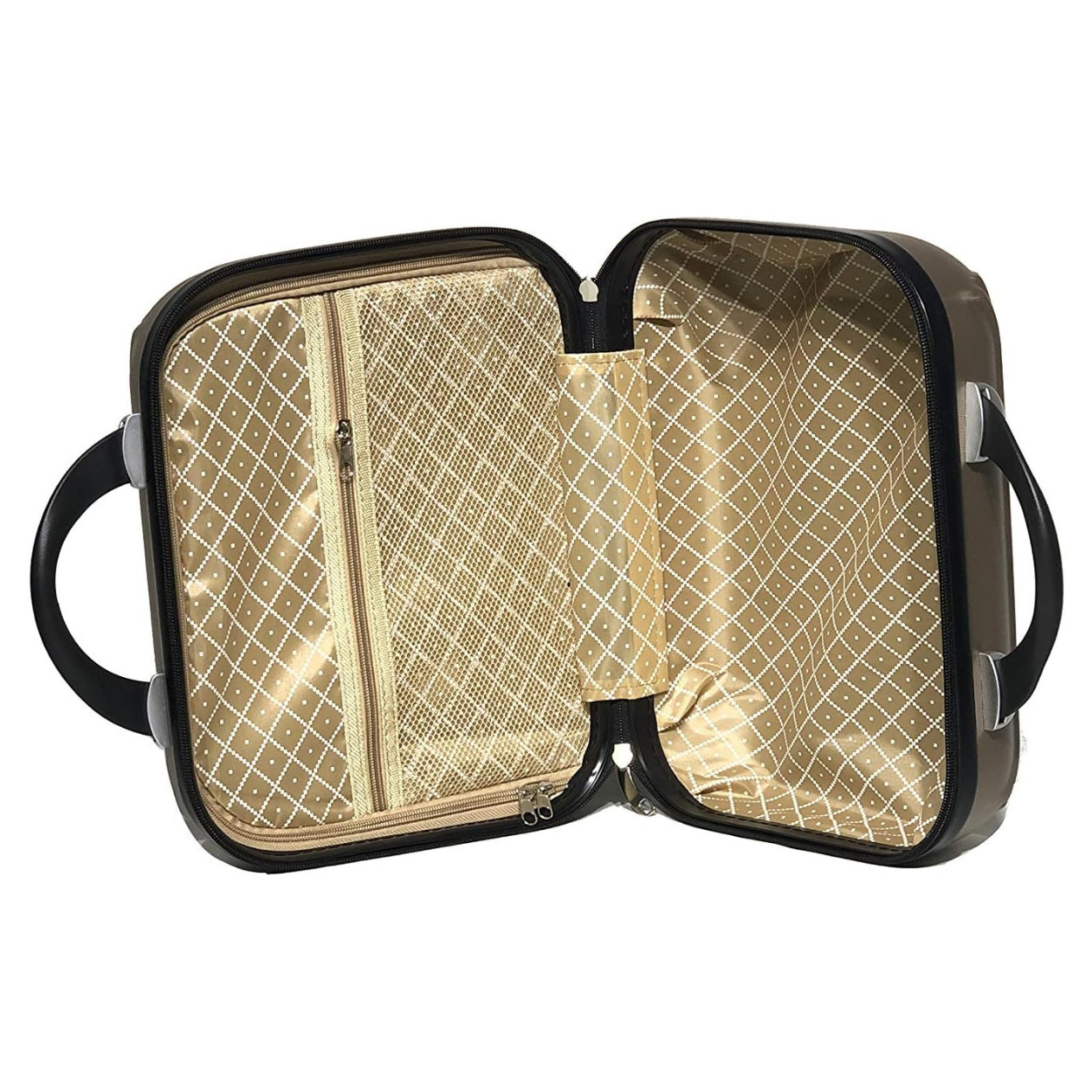 Set De Valise 5 pièces Week-end | Valise Cabine | Valise Moyenne | Valise Grande | 2x Vanity – Champagne - Celims France