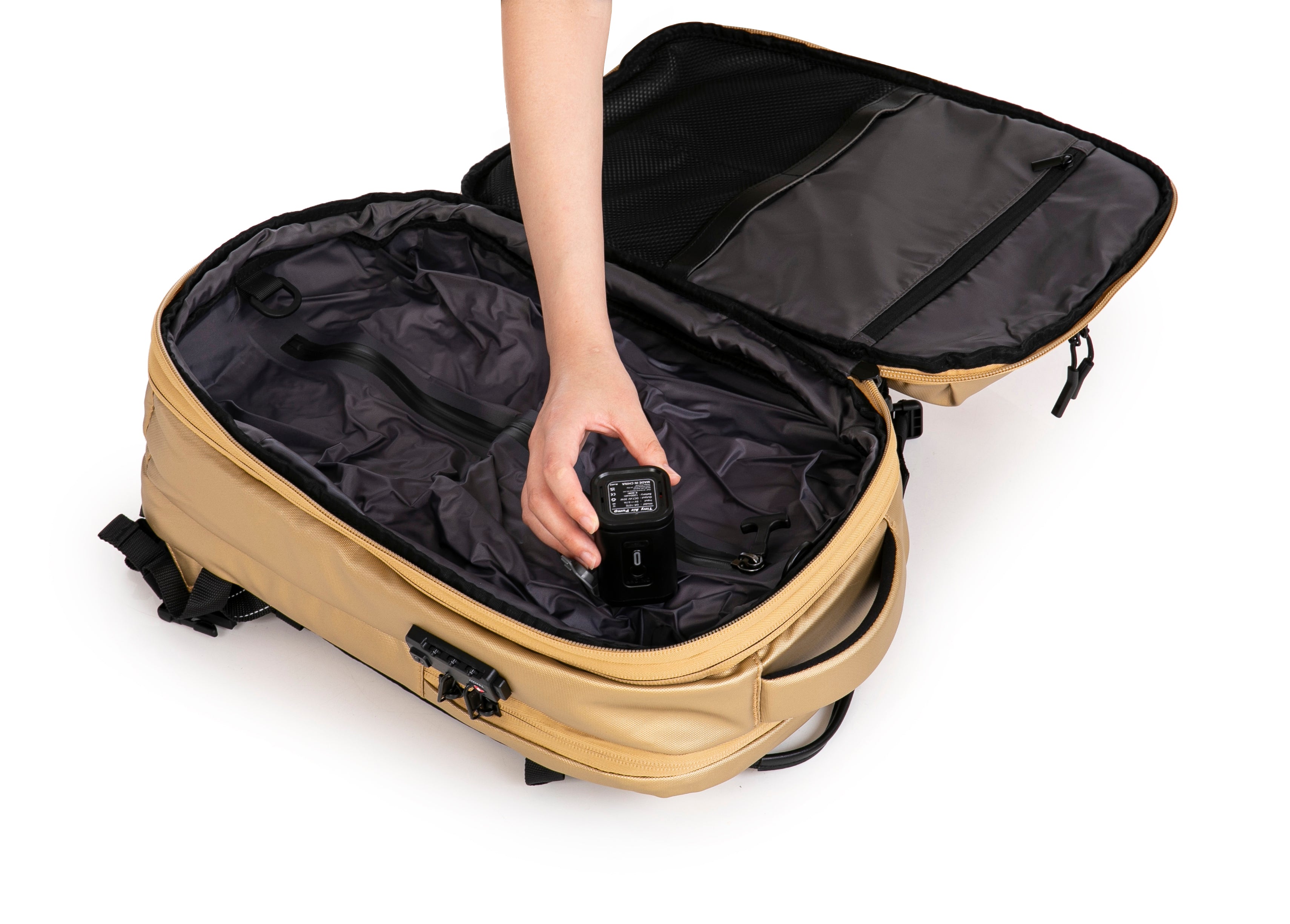 Vakuumkomprimierbarer Rucksack – Mit oder ohne Pumpe
