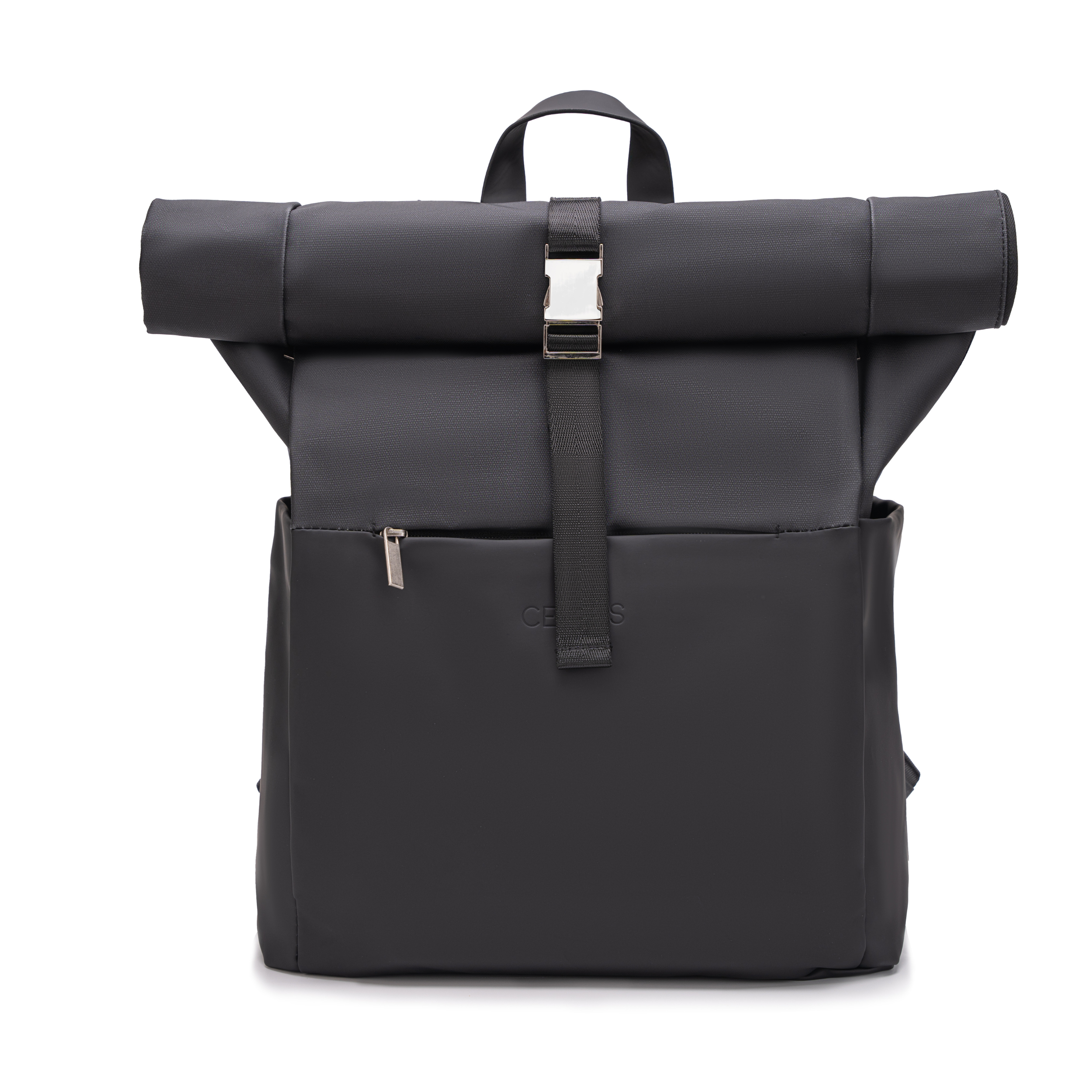 Mochila enrollable CELIMS - Equipaje de mano 40x30x20cm - Impermeable y ultrarresistente - Negra