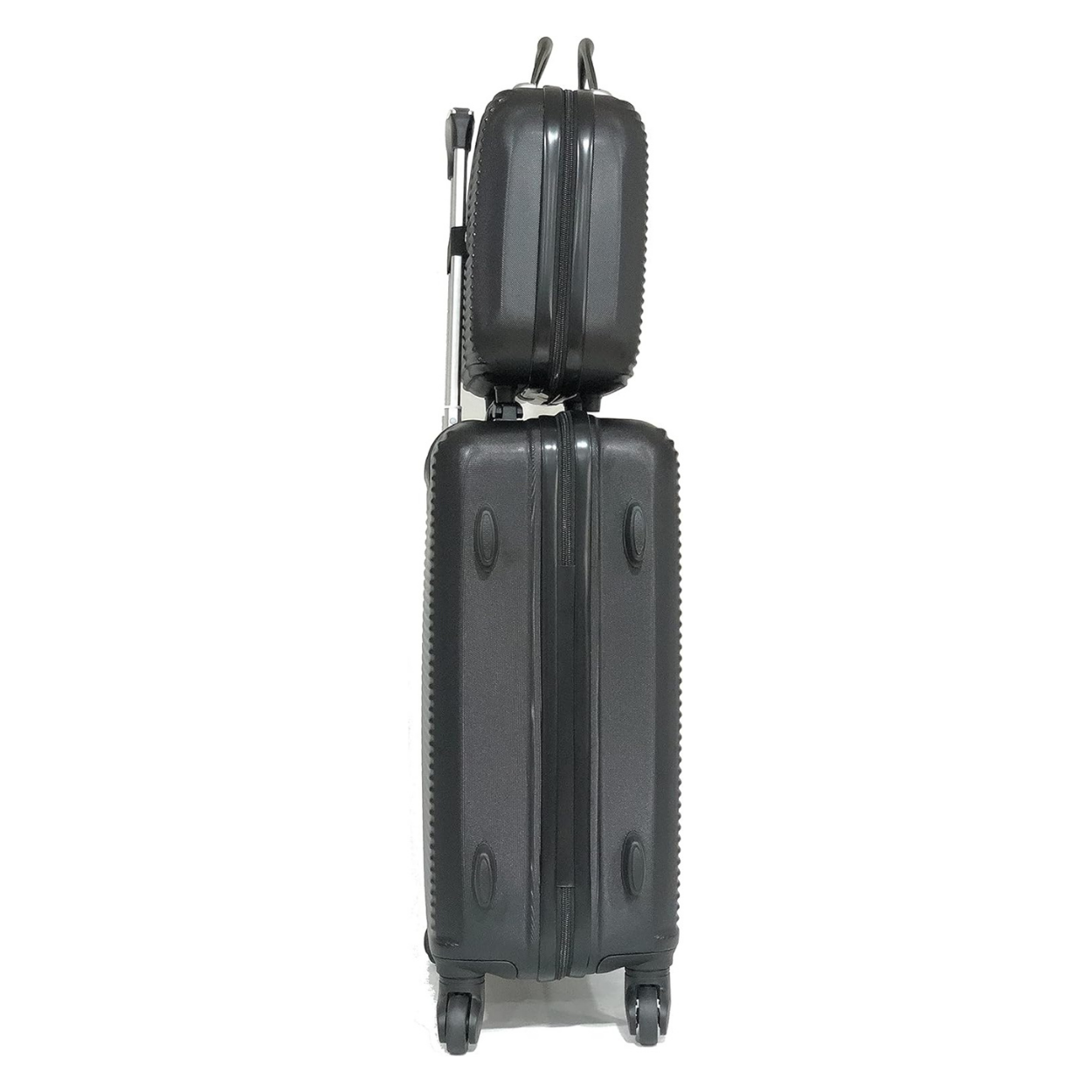 Set De Valise 5 pièces Week-end | Valise Cabine | Valise Moyenne | Valise Grande | 2x Vanity – Noir - Celims France