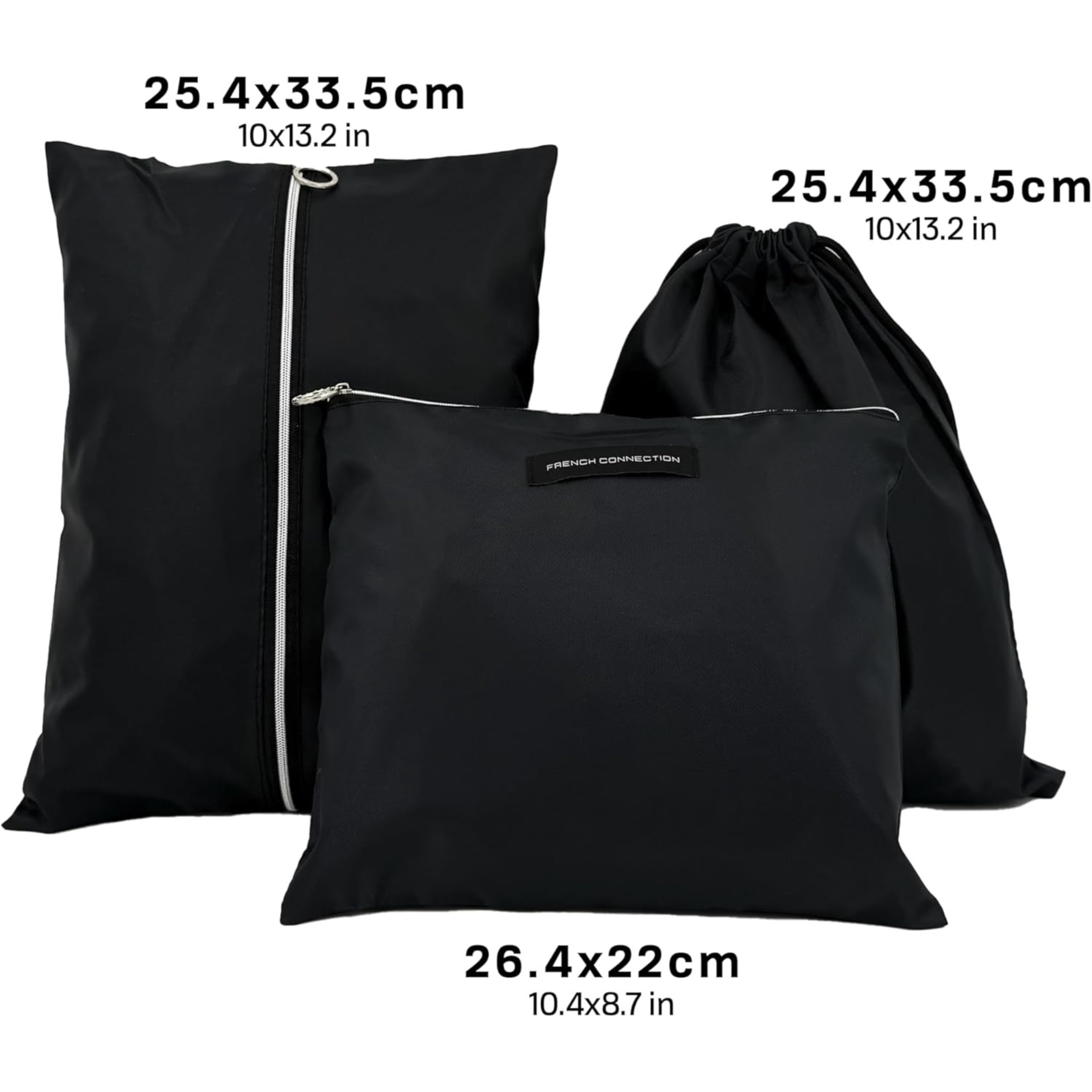 Travel Organizers | Set of 6 pieces | Luggage Organizers | Lightweight and Durable Luggage Storage Cubes Black
