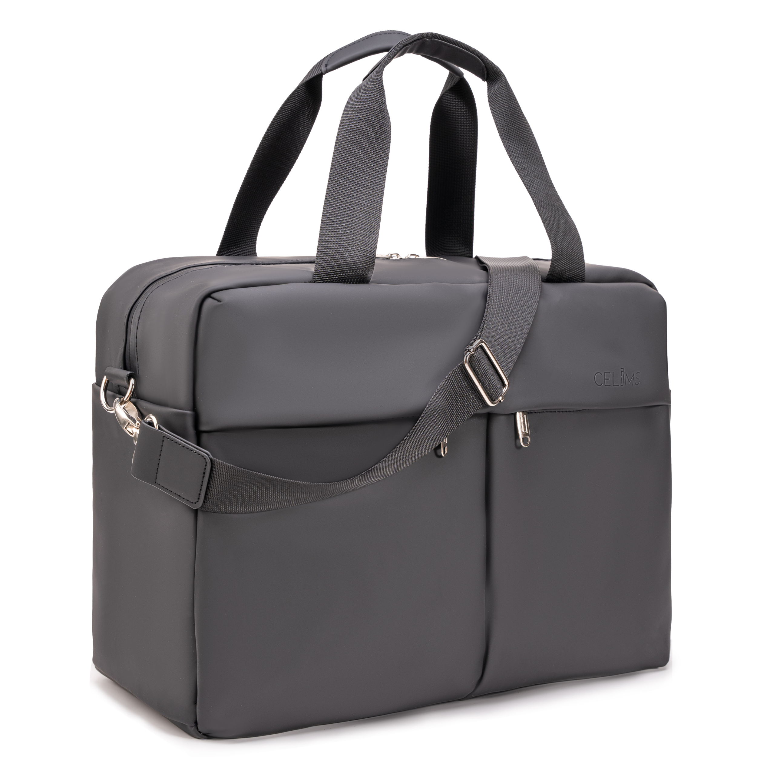 Sac 24H CELIMS 40x30x20 – Bagage Cabine – Ordinateur 15,6” – Imperméable – Cuir Vegan