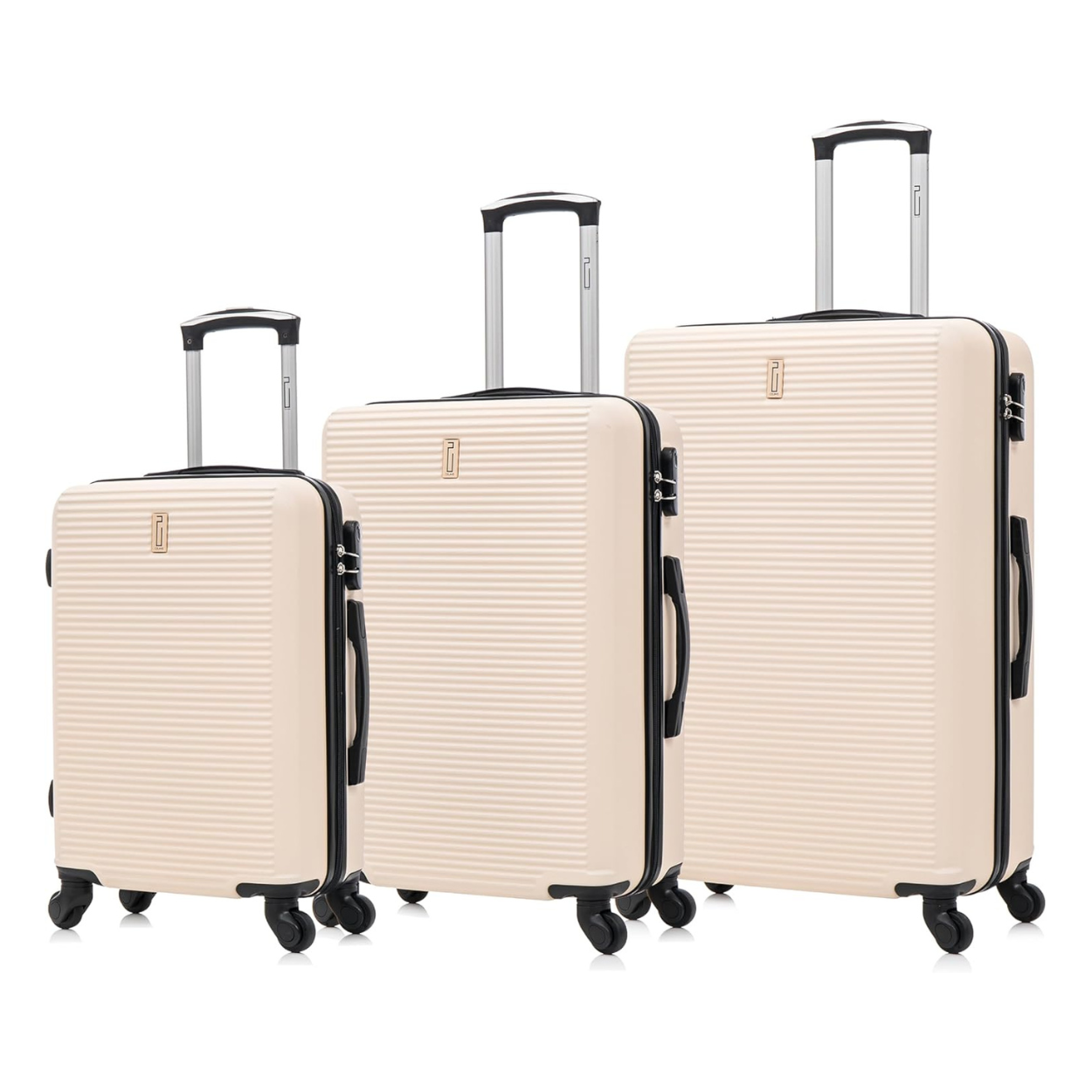 Set De Valise 3 pièces Week-end – Valise Cabine | Valise Moyenne | Valise Grande – Beige - Celims France