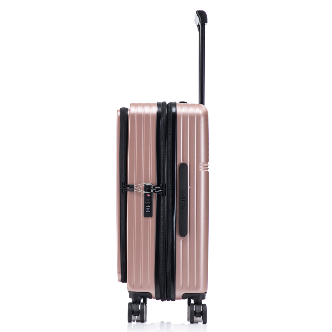 Valise Cabine 58 cm ABS – Front Opening - Extensible & Serrure TSA