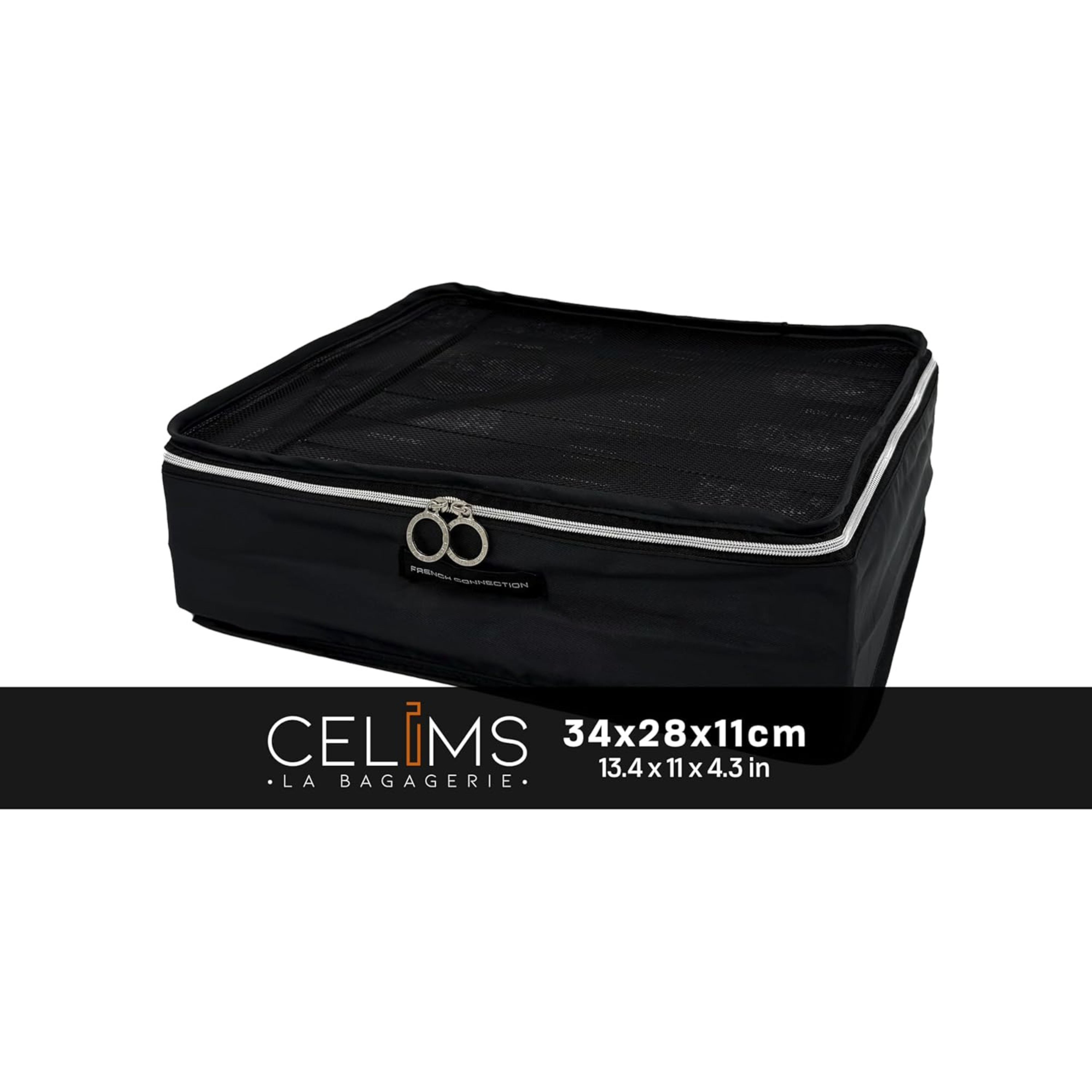 Travel Organizers | Set of 6 pieces | Luggage Organizers | Lightweight and Durable Luggage Storage Cubes Black