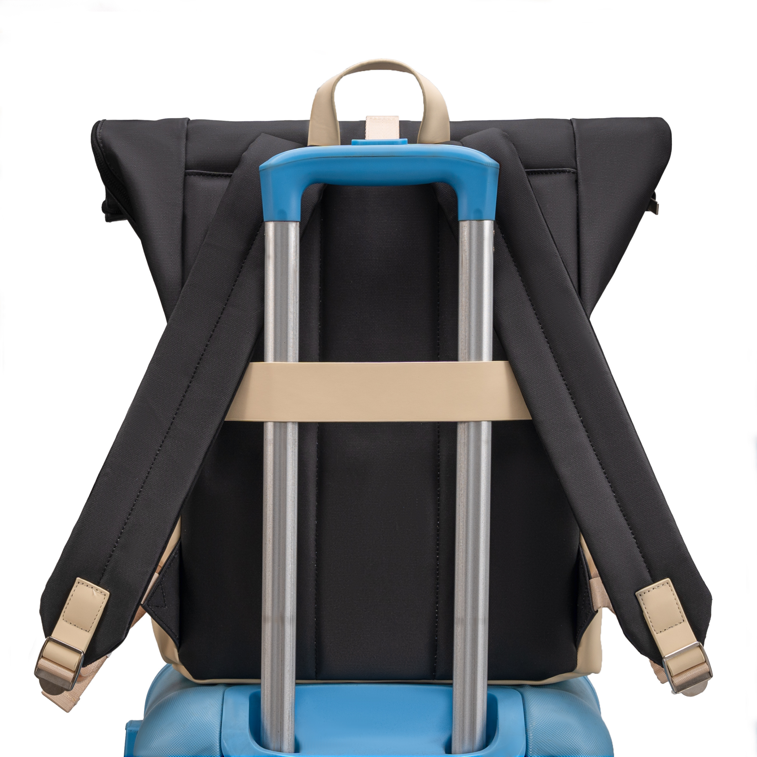 Mochila enrollable CELIMS - Equipaje de mano 40x30x20cm - Impermeable y ultrarresistente - Arena