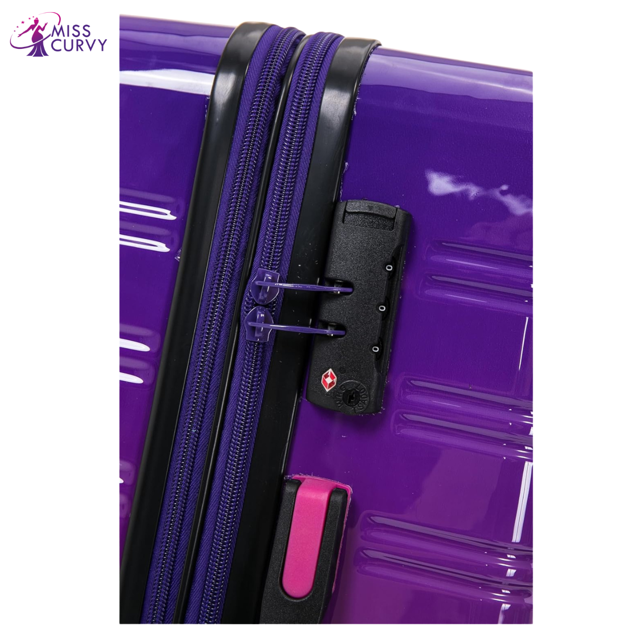 3-piece Polycarbonate suitcase set | Cabin suitcase | Medium suitcase | Large suitcase - Violet gradient