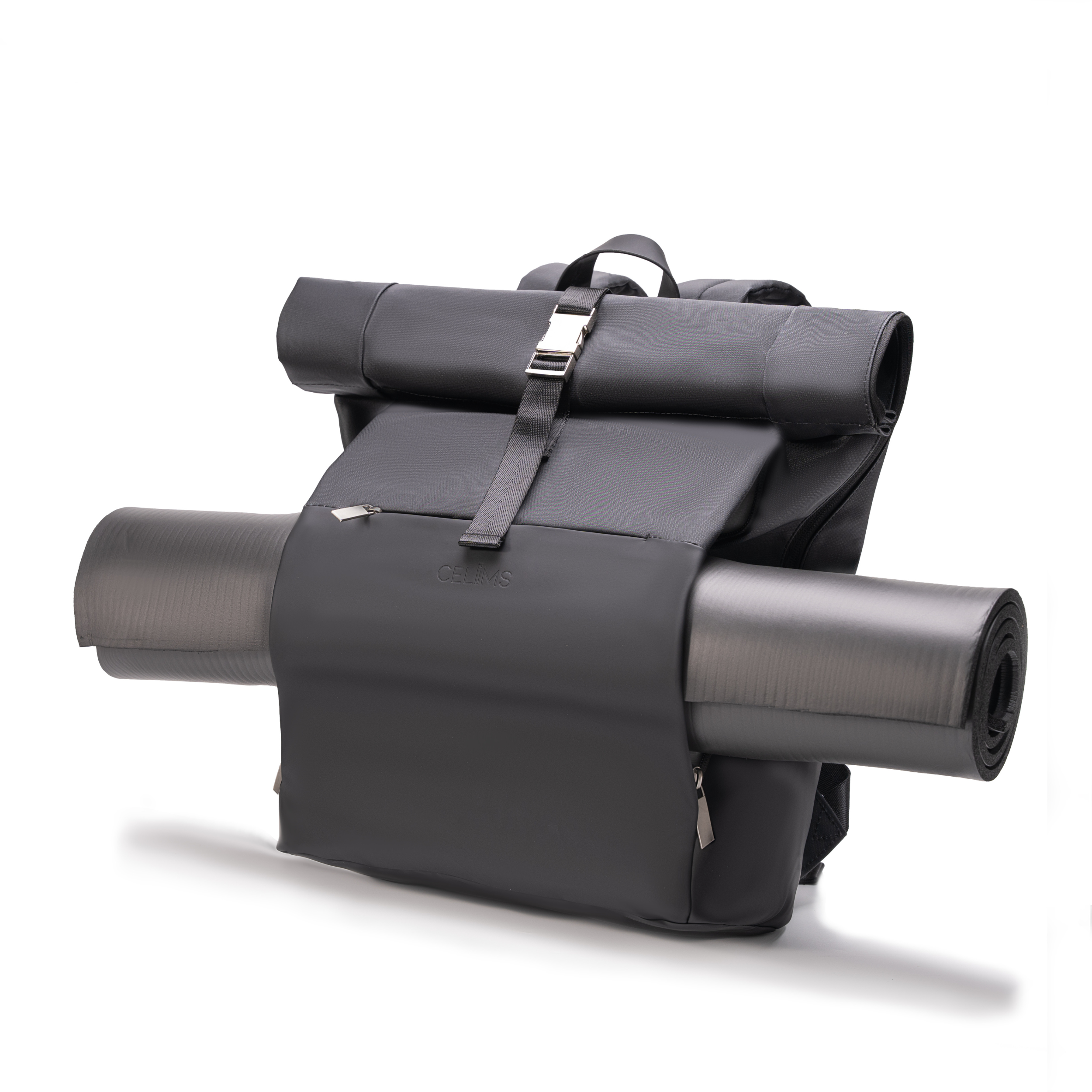 Mochila enrollable CELIMS - Equipaje de mano 40x30x20cm - Impermeable y ultrarresistente - Negra