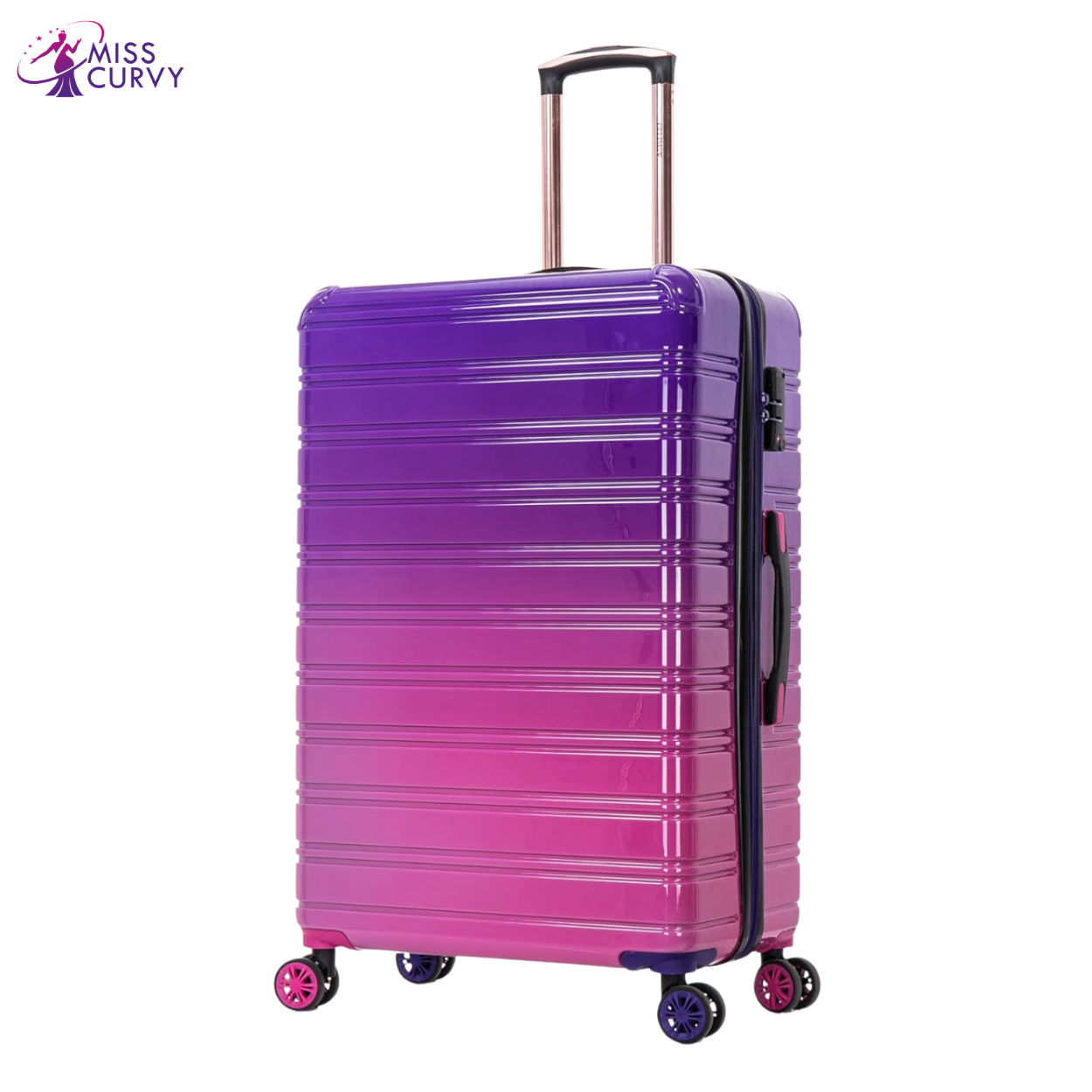30” Large Suitcase Polycarbonate | 23 kg Checked Luggage | Turquoise Gradient
