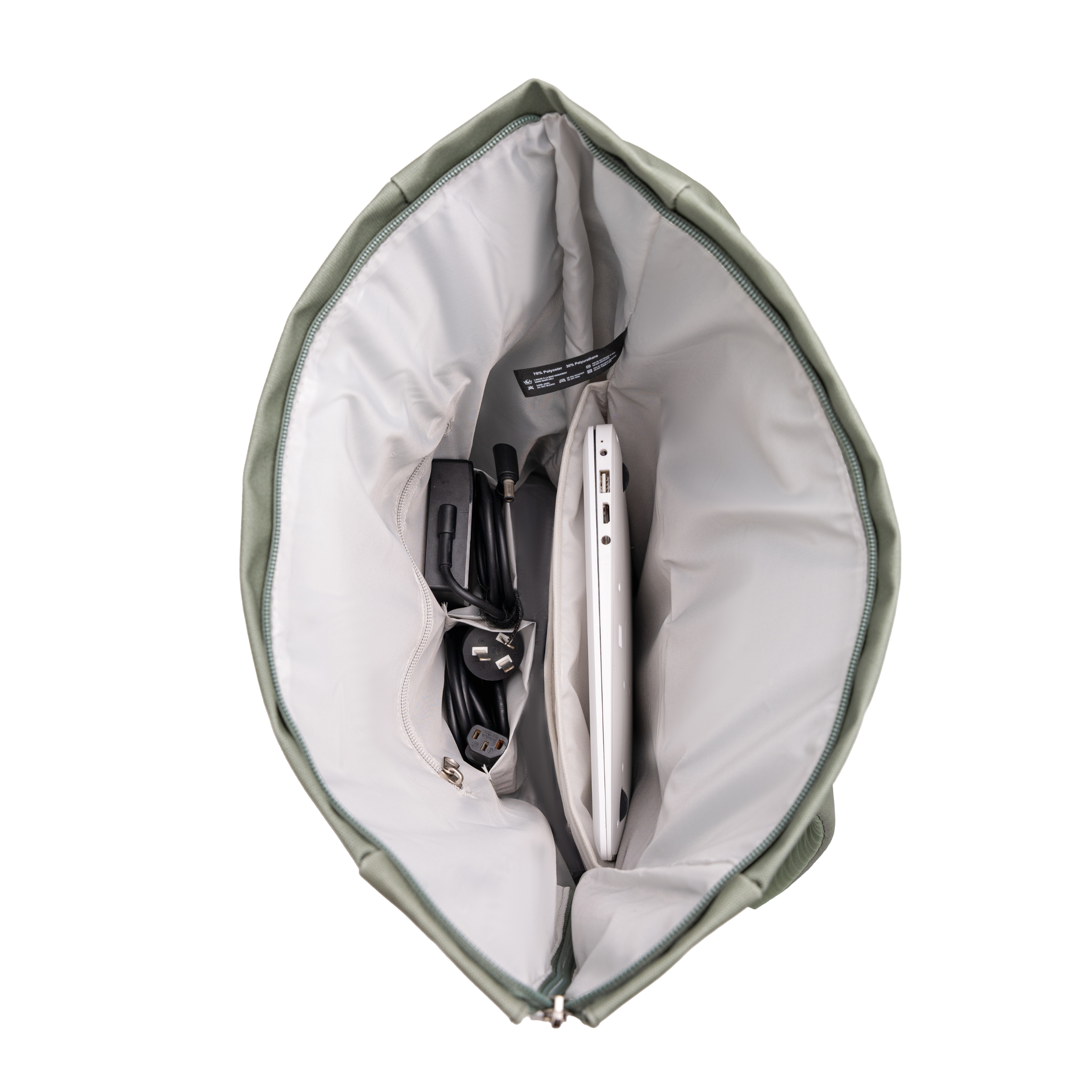 Mochila enrollable CELIMS - Equipaje de mano 40x30x20cm - Impermeable y ultrarresistente - Verde