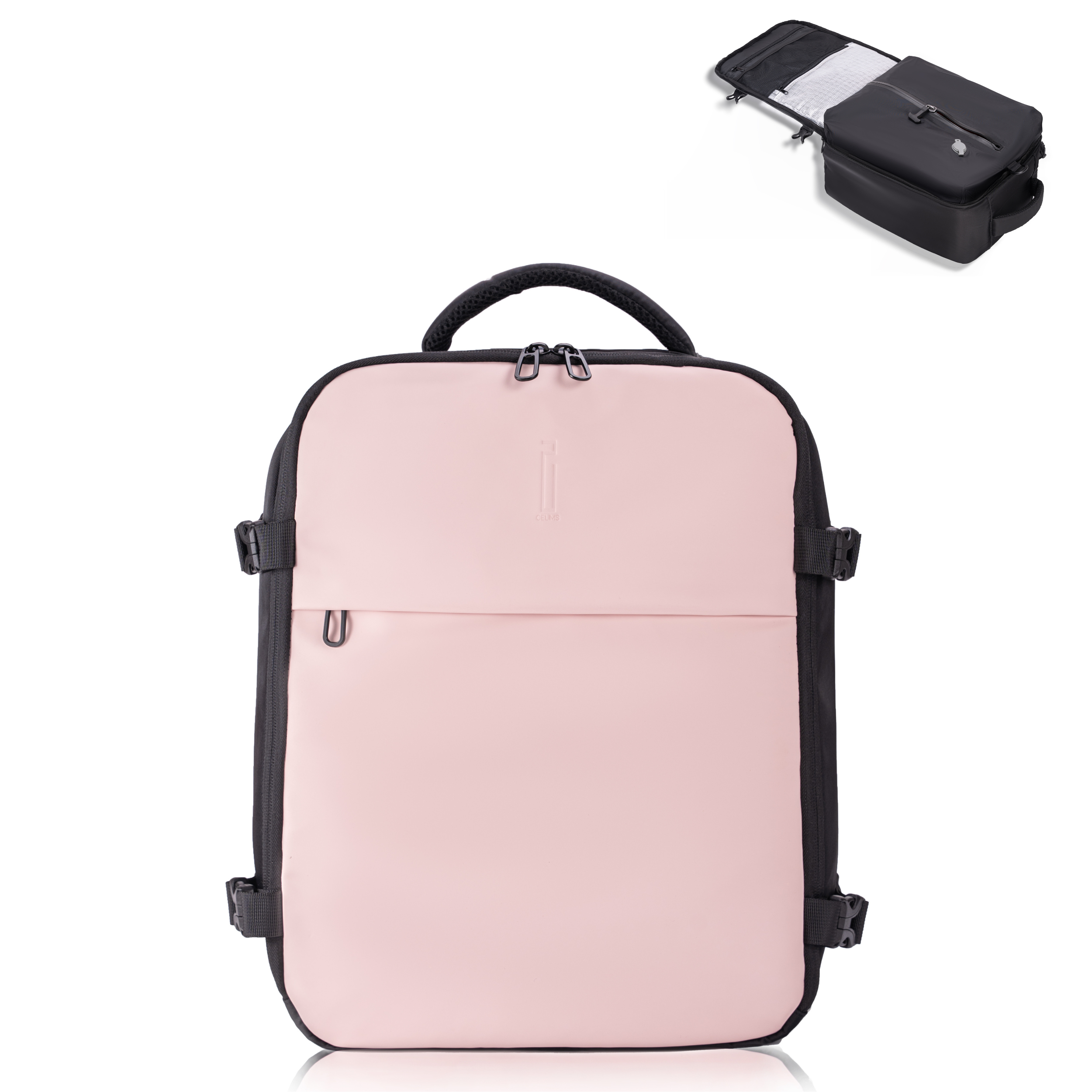 Mochila CELIMS sellada al vacío 40x30x20 - Equipaje de mano - Impermeable - Negra