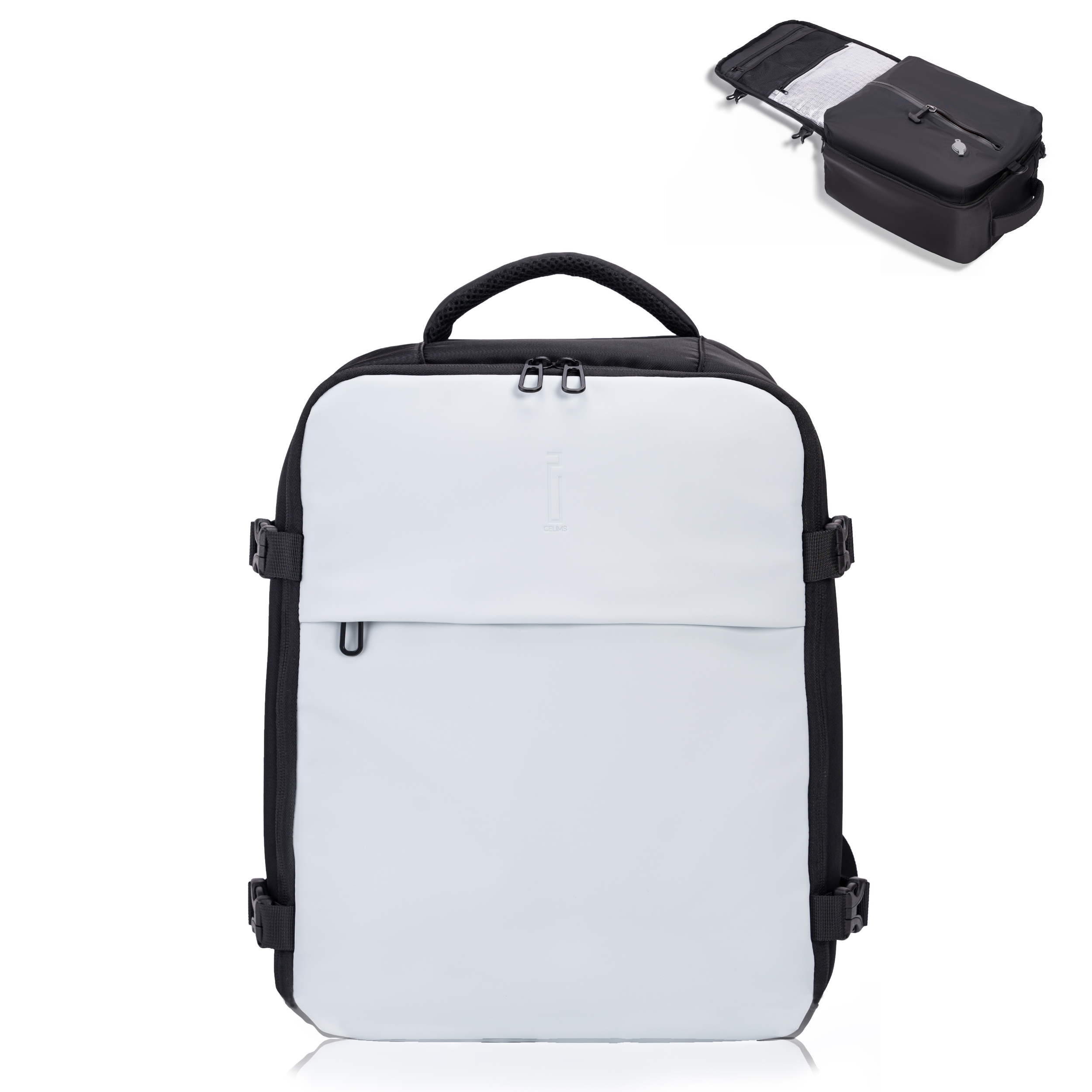 Mochila CELIMS sellada al vacío 40x30x20 - Equipaje de mano - Impermeable - Negra