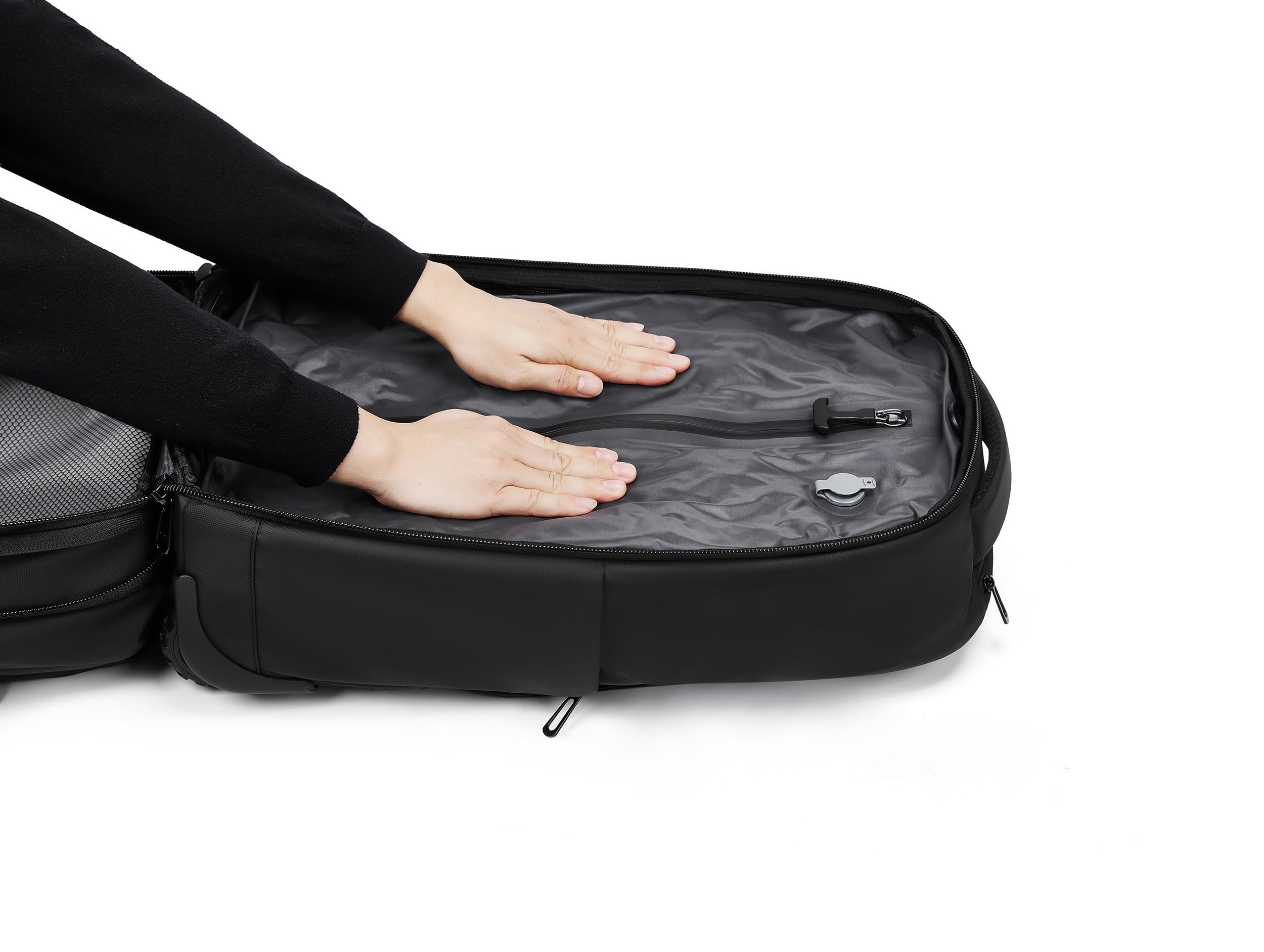 Valise Sac à Dos Sous Vide | Sac à Dos de Voyage | Imperméable | Noir