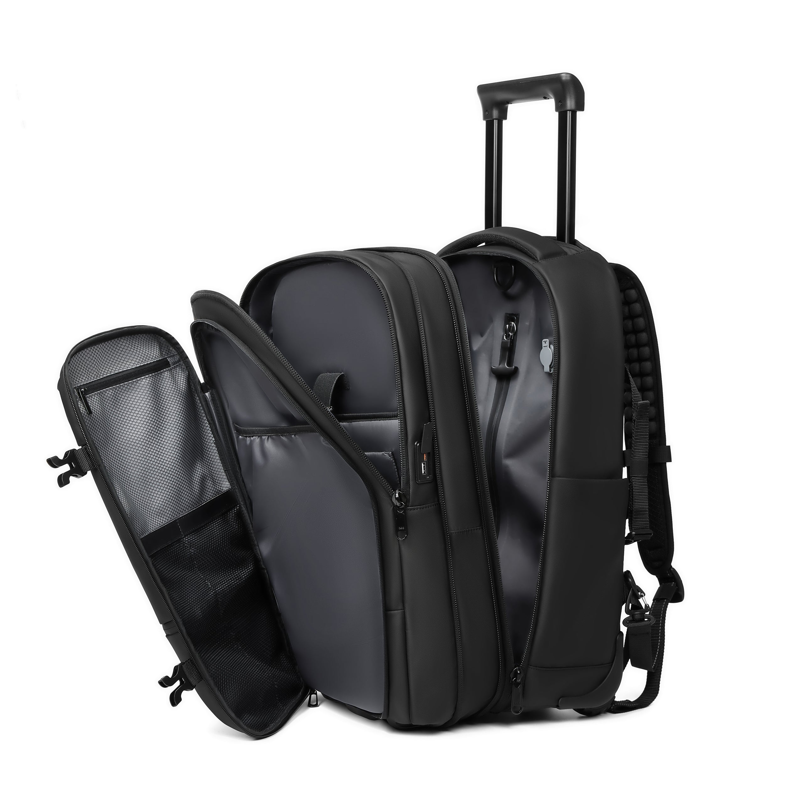 Valise Sac à Dos Sous Vide | Sac à Dos de Voyage | Imperméable | Noir