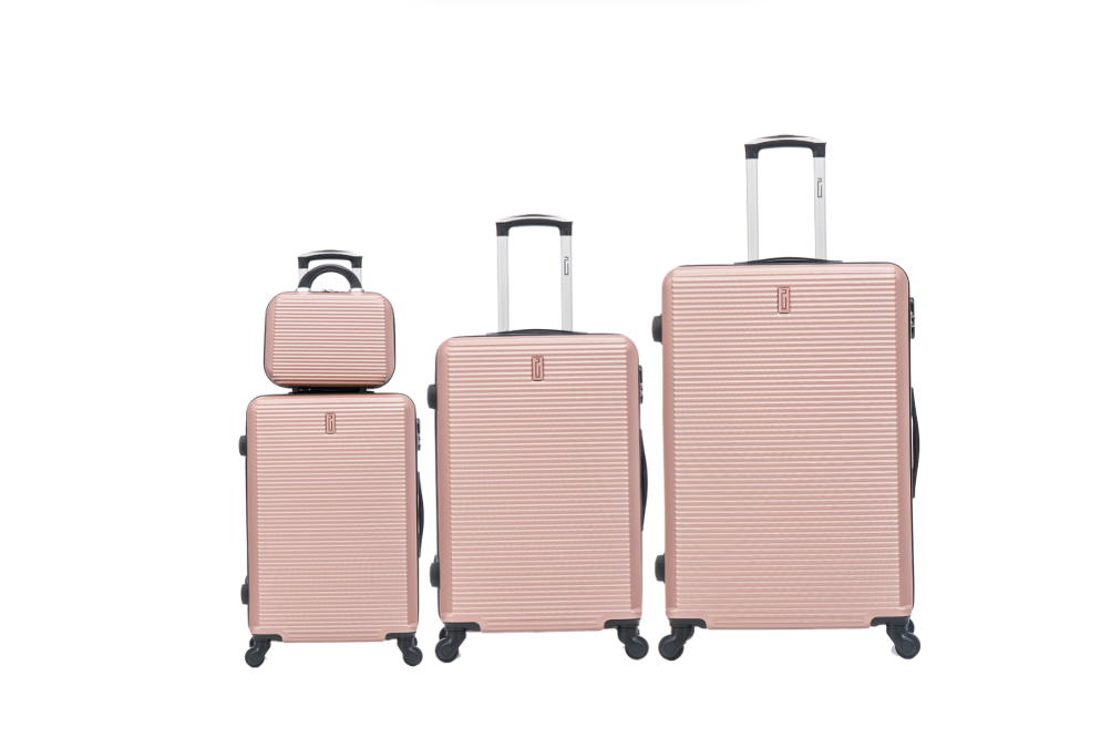 Set valises Week-End 4 pièces – Corail (cabine, moyenne, grande + vanity)