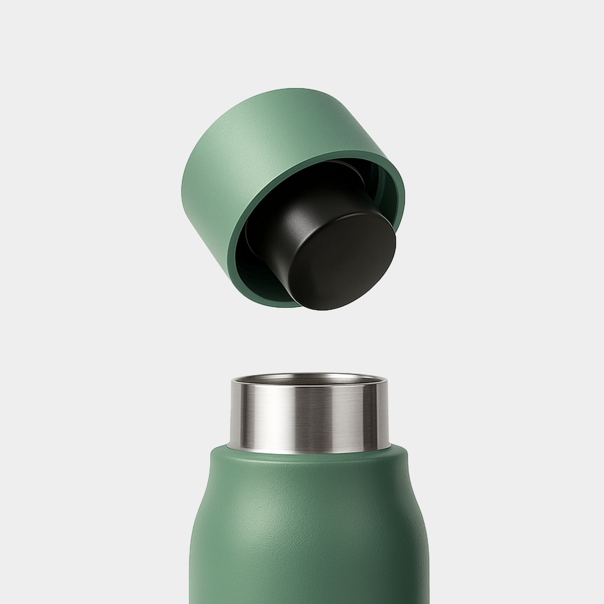 SIVÄ – 740 ml Edelstahl-Isolierflasche | 100 % auslaufsicher mit Aktivkohlefilter | BPA-frei