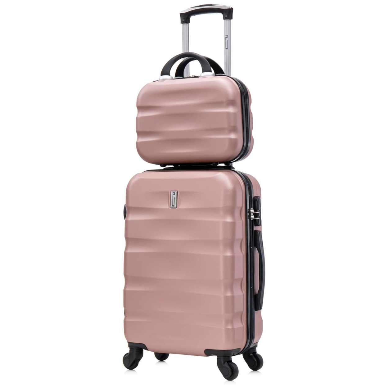 Set Valise 5 pièces AeroWave  | Valise Cabine | Valise Moyenne | Valise Grande | 2x Vanity – Rose Gold - Celims France