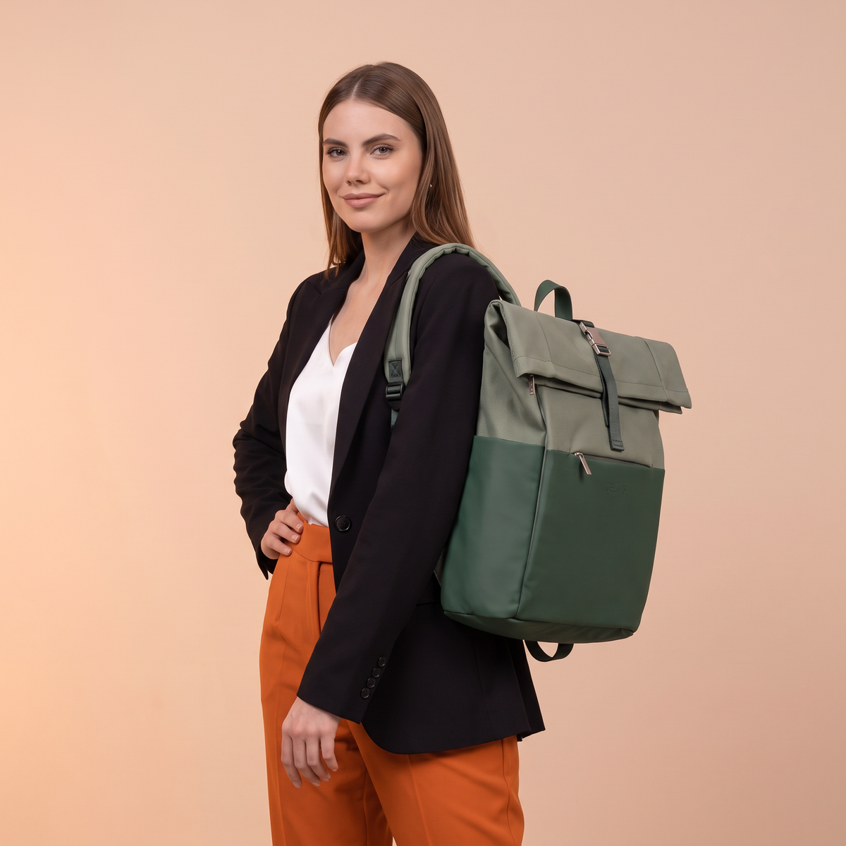 Mochila Roll-Top CELIMS – Equipaje de Mano Compatible con EasyJet 45×36×20 cm – Impermeable y Ultra Resistente