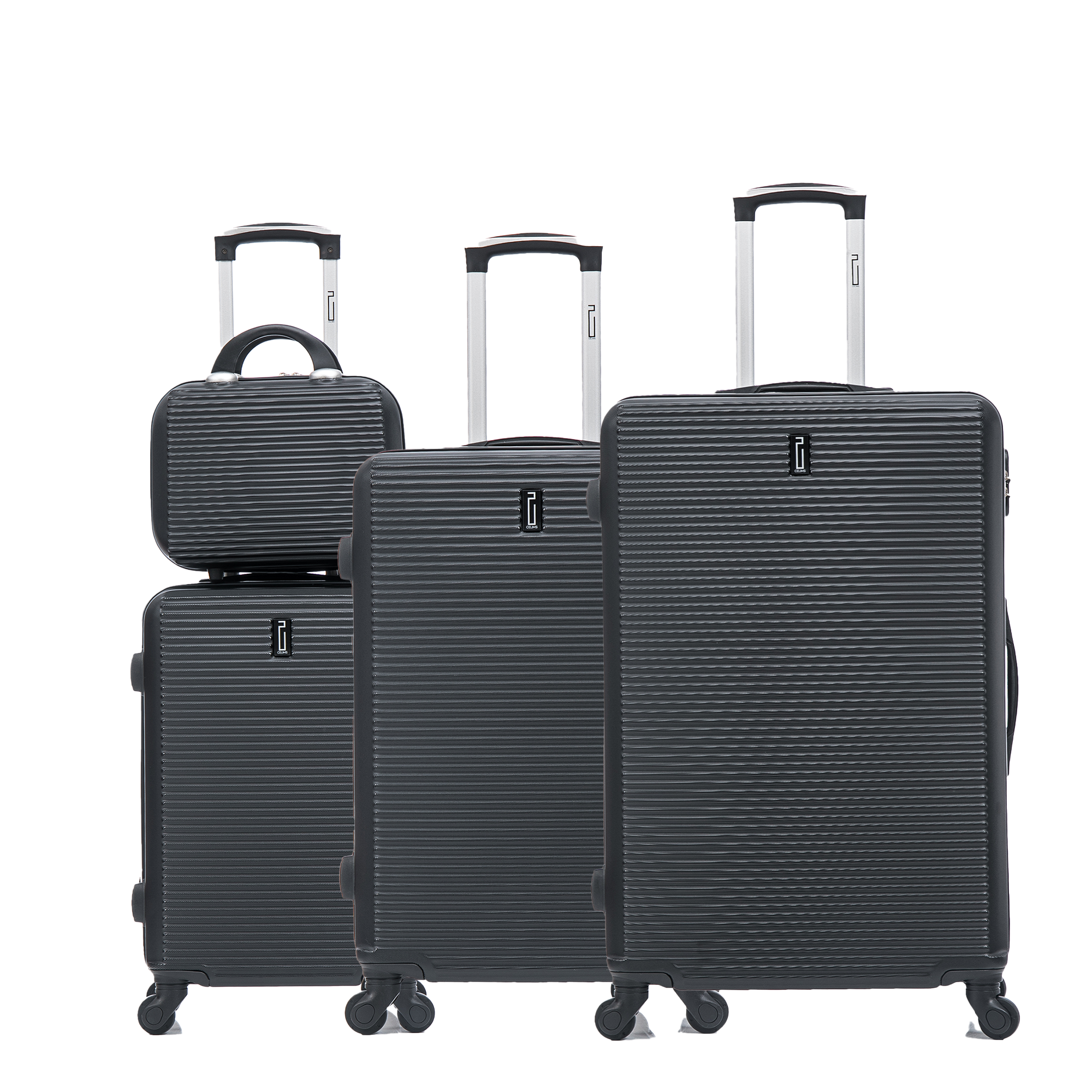 Set valises Week-End 4 pièces – Corail (cabine, moyenne, grande + vanity)