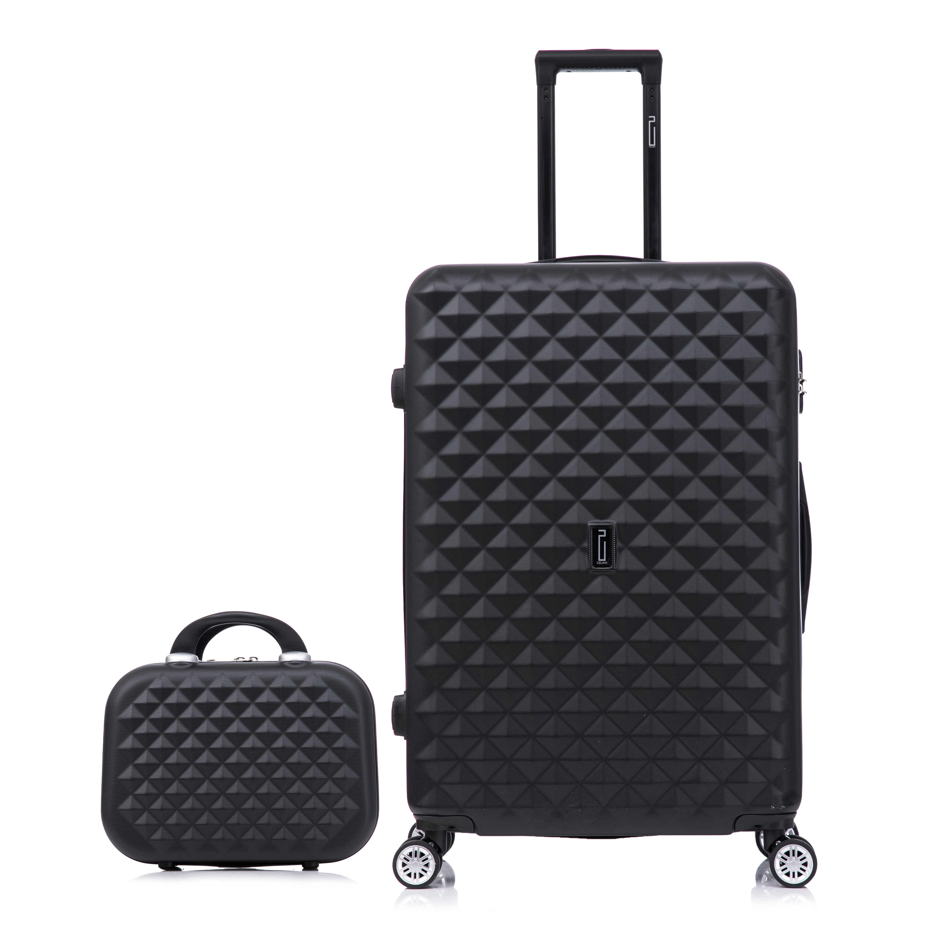 Large Suitcase with Vanity Urban | Large Hard Shell Suitcase | 75x45x28 cm | Black
