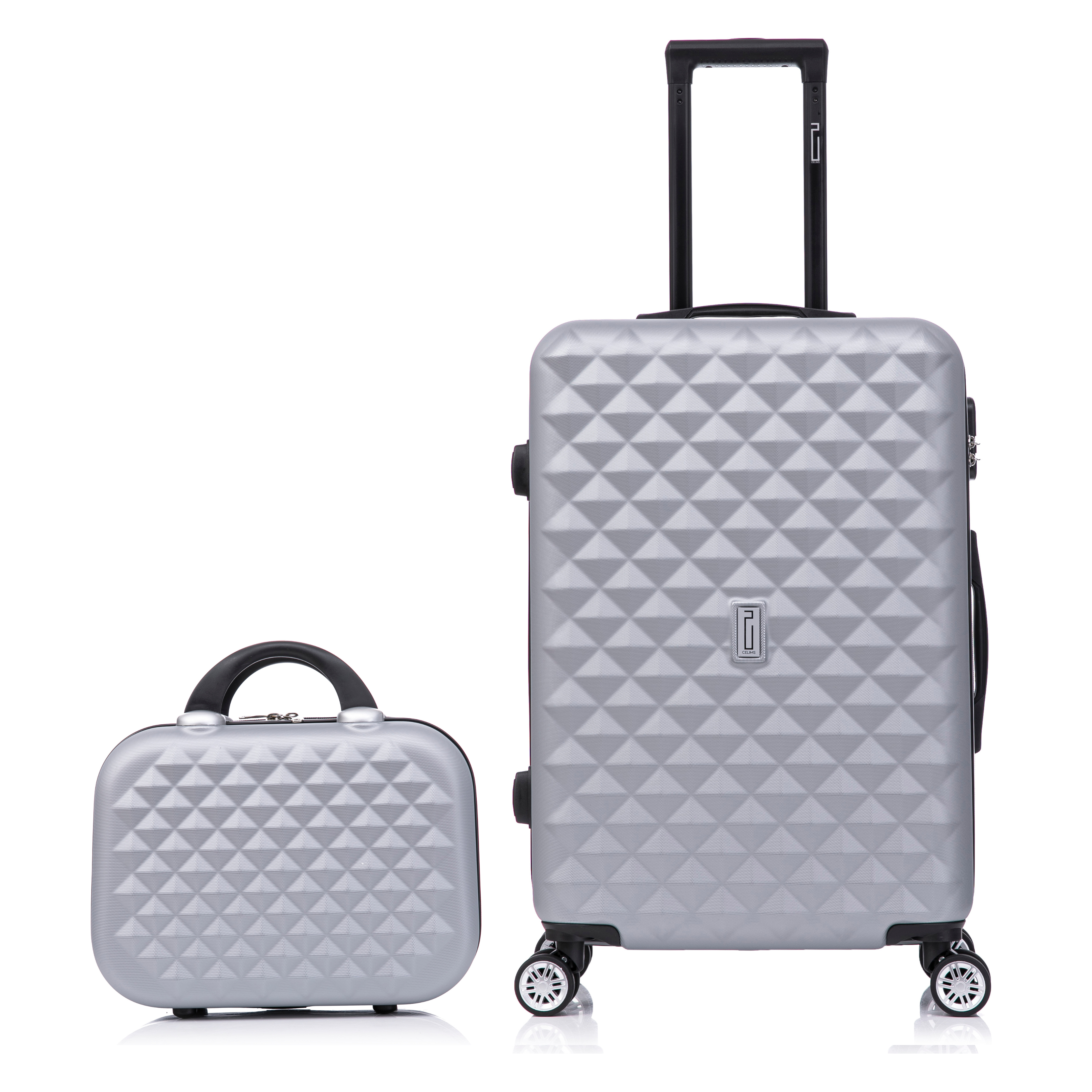 Cabin Suitcase with Vanity Urban | Cabin Luggage | 55x40x20 | Silver