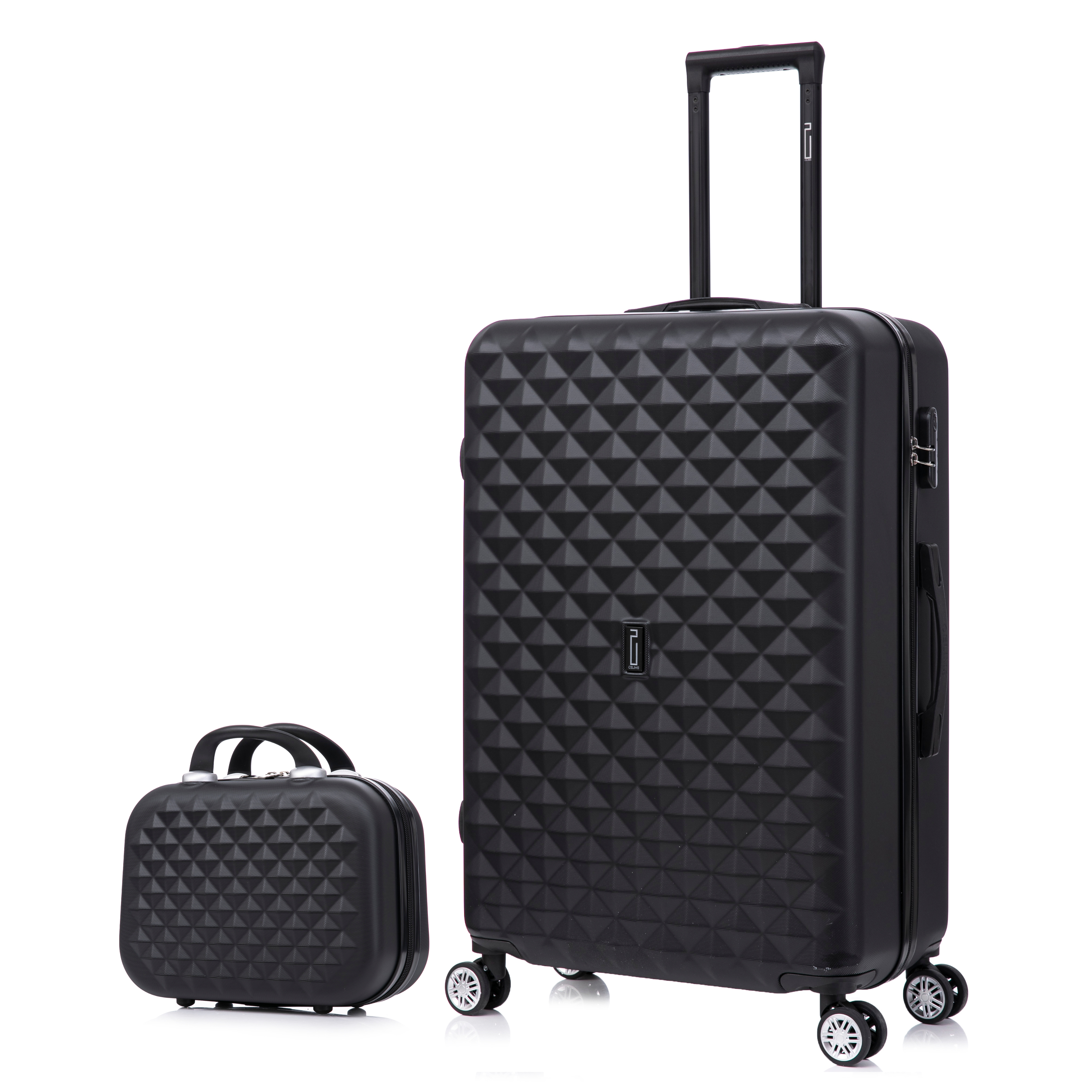 Large Suitcase with Vanity Urban | Large Hard Shell Suitcase | 75x45x28 cm | Black