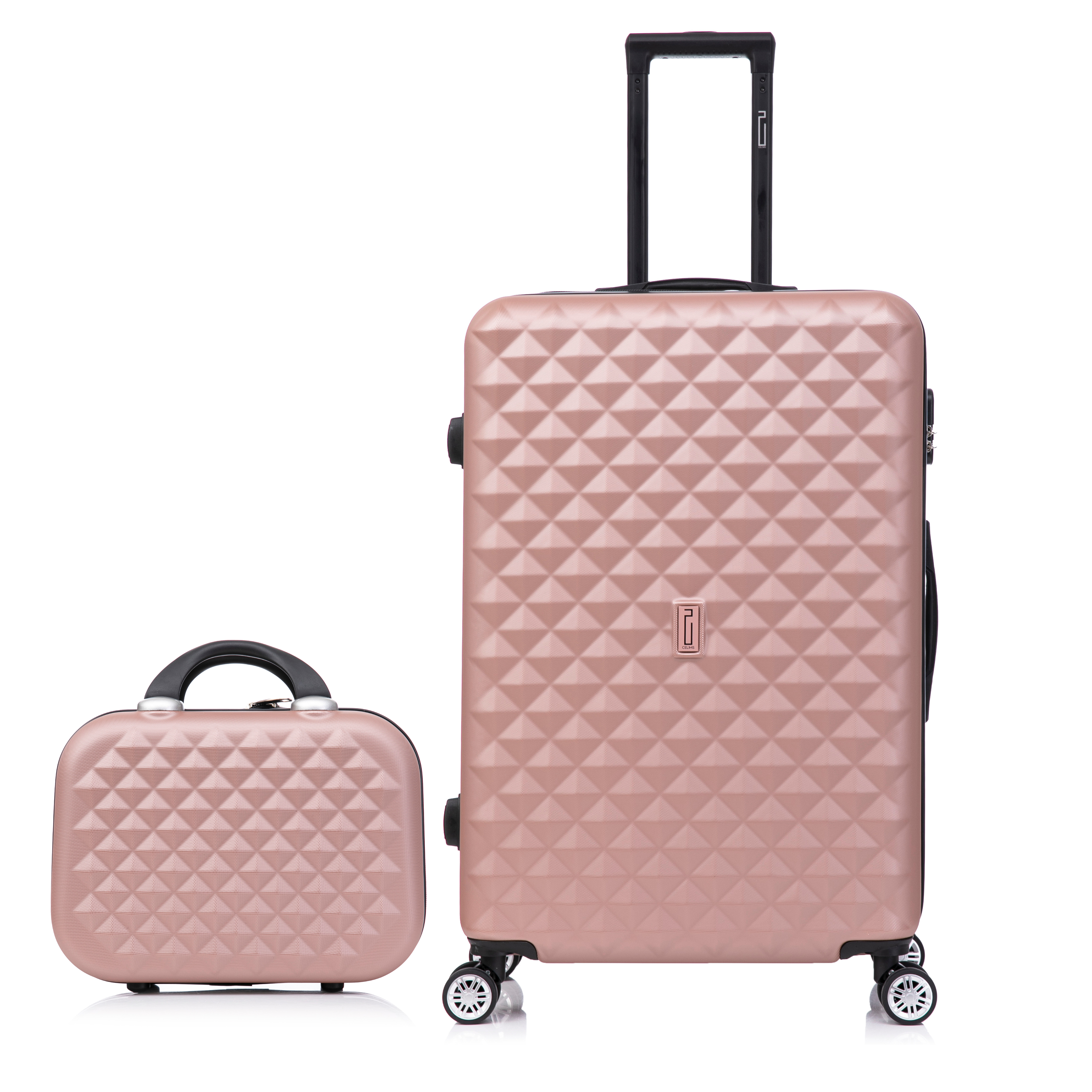 Medium Suitcase with Vanity Urban | Rigide Suitcase | 65x40x25 | Rose Gold