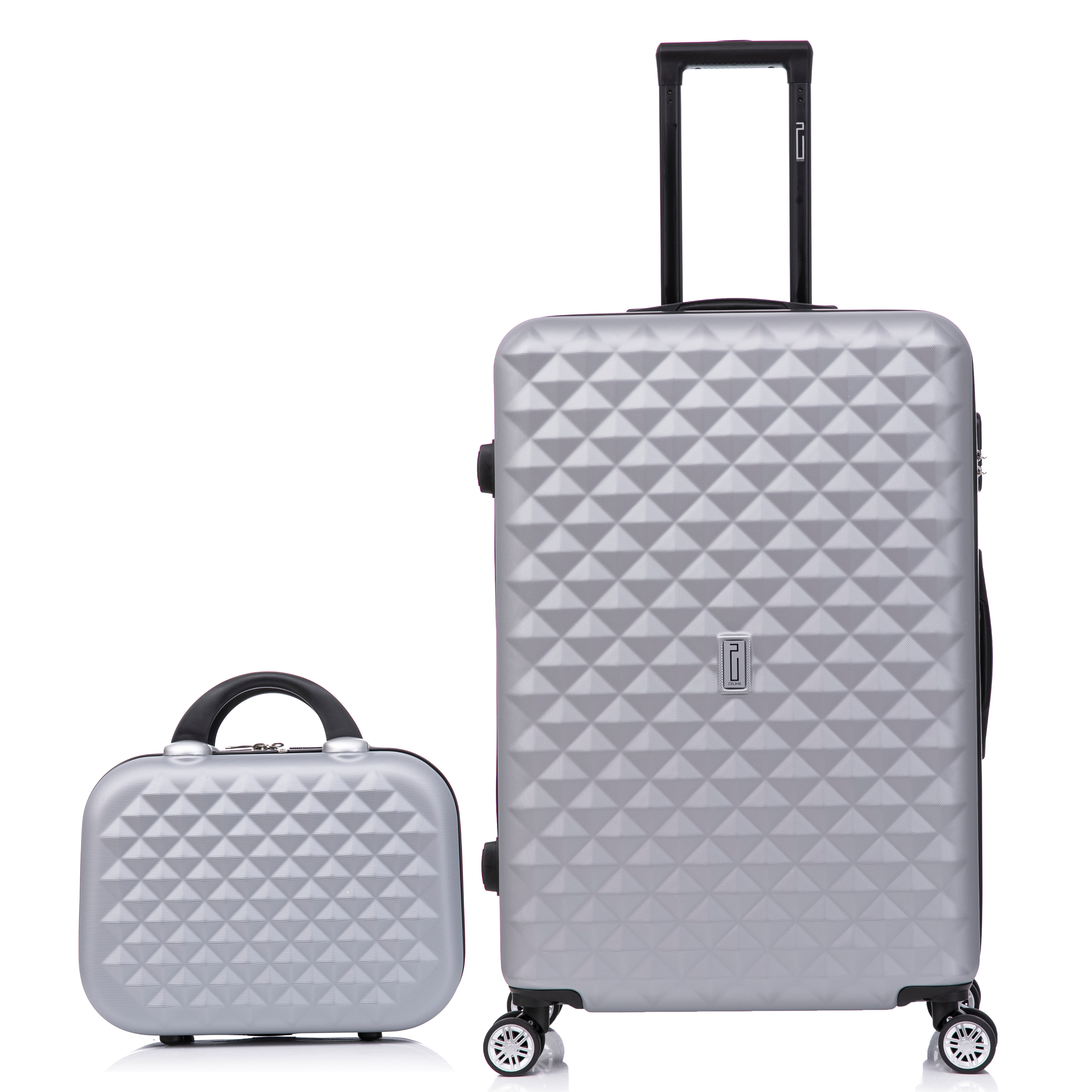 Medium Suitcase with Vanity Urban | Rigide Suitcase | 65x40x25 | Silver