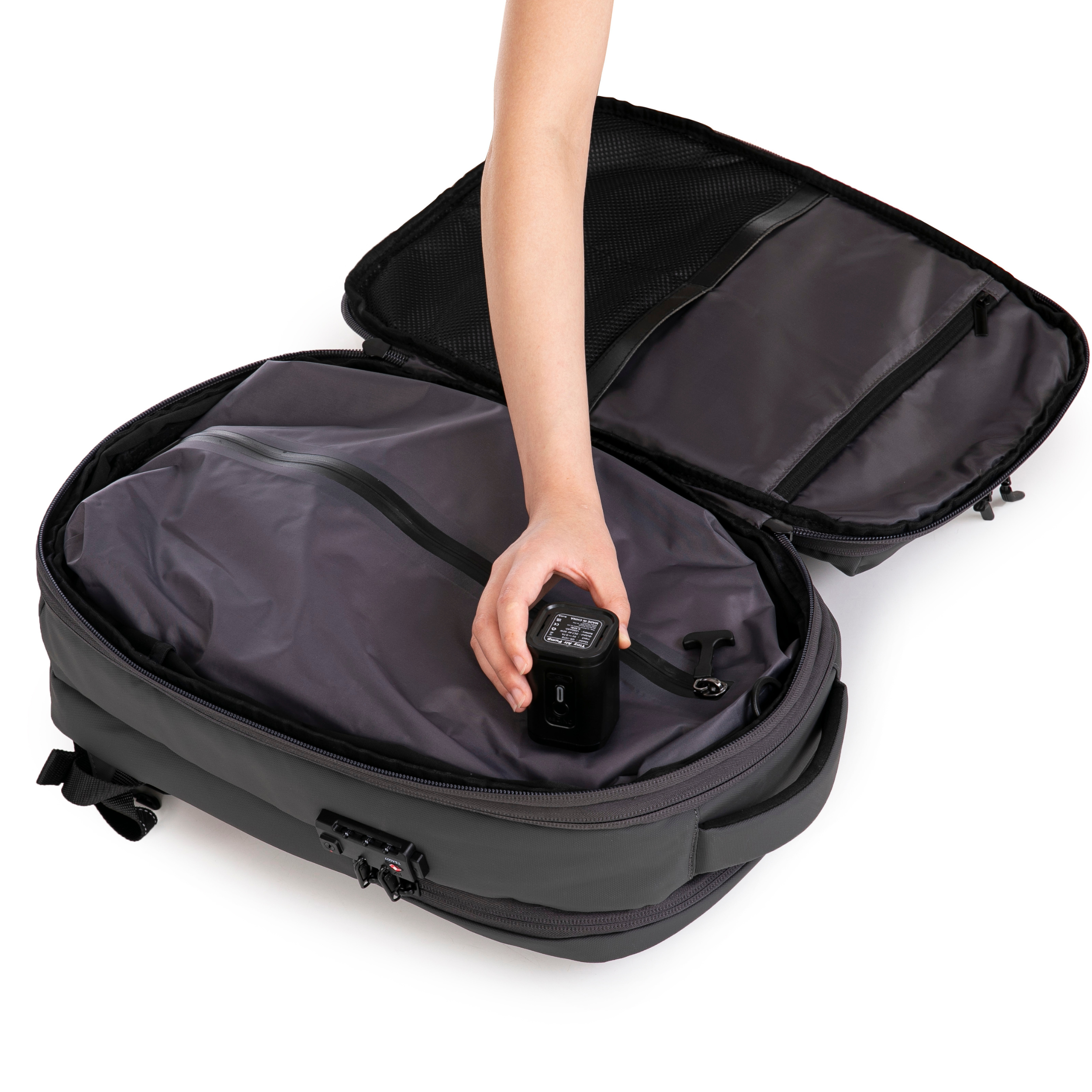 Mochila Compresible V2 – Con o sin bomba, bolsa de compresión incluida