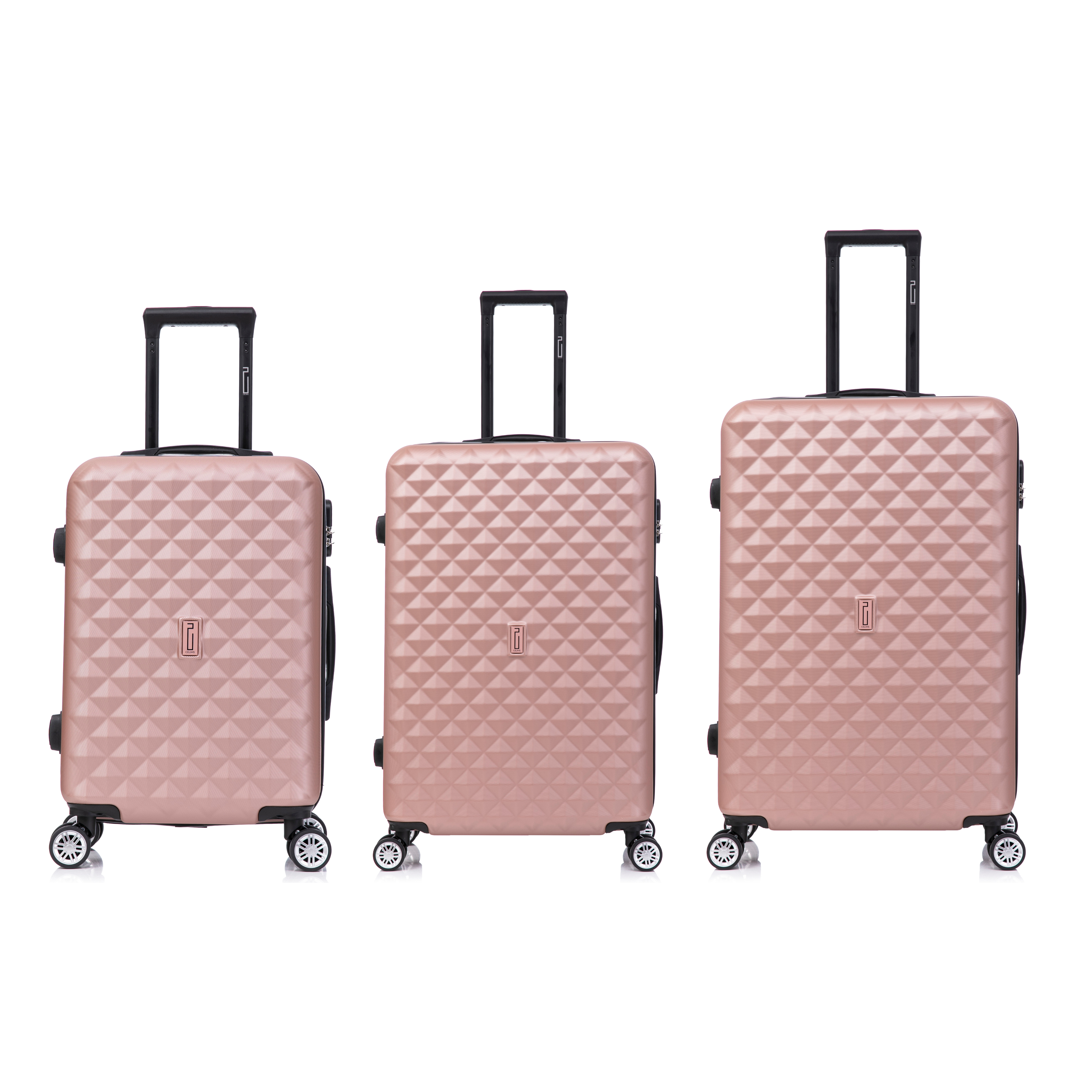 Juego de maletas urbanas de 3 piezas | Maleta de cabina | Maleta Mediana | Maleta grande – Oro rosa