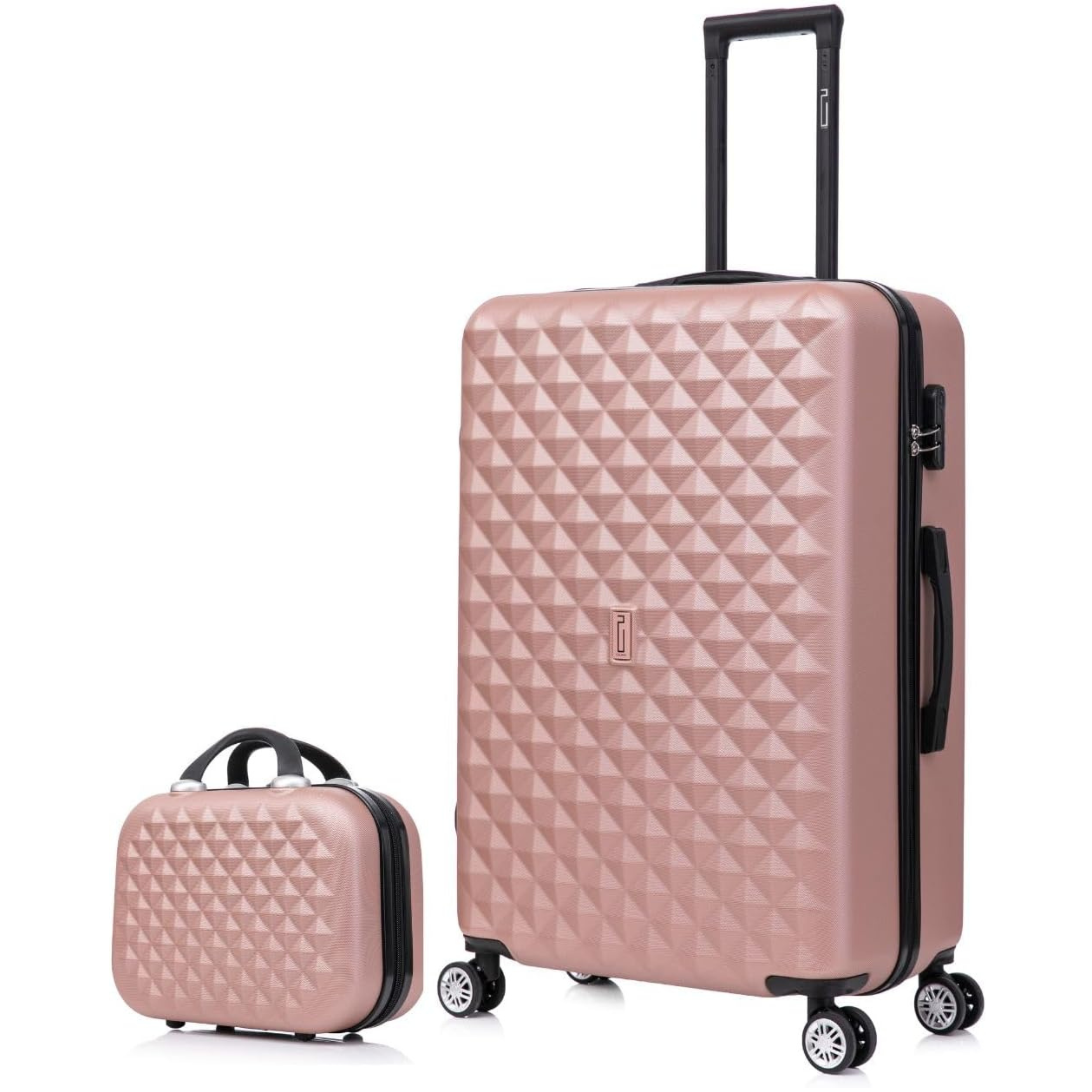 Large Suitcase with Vanity Urban | Large Hard Shell Suitcase | 75x45x28 cm | Rose Gold
