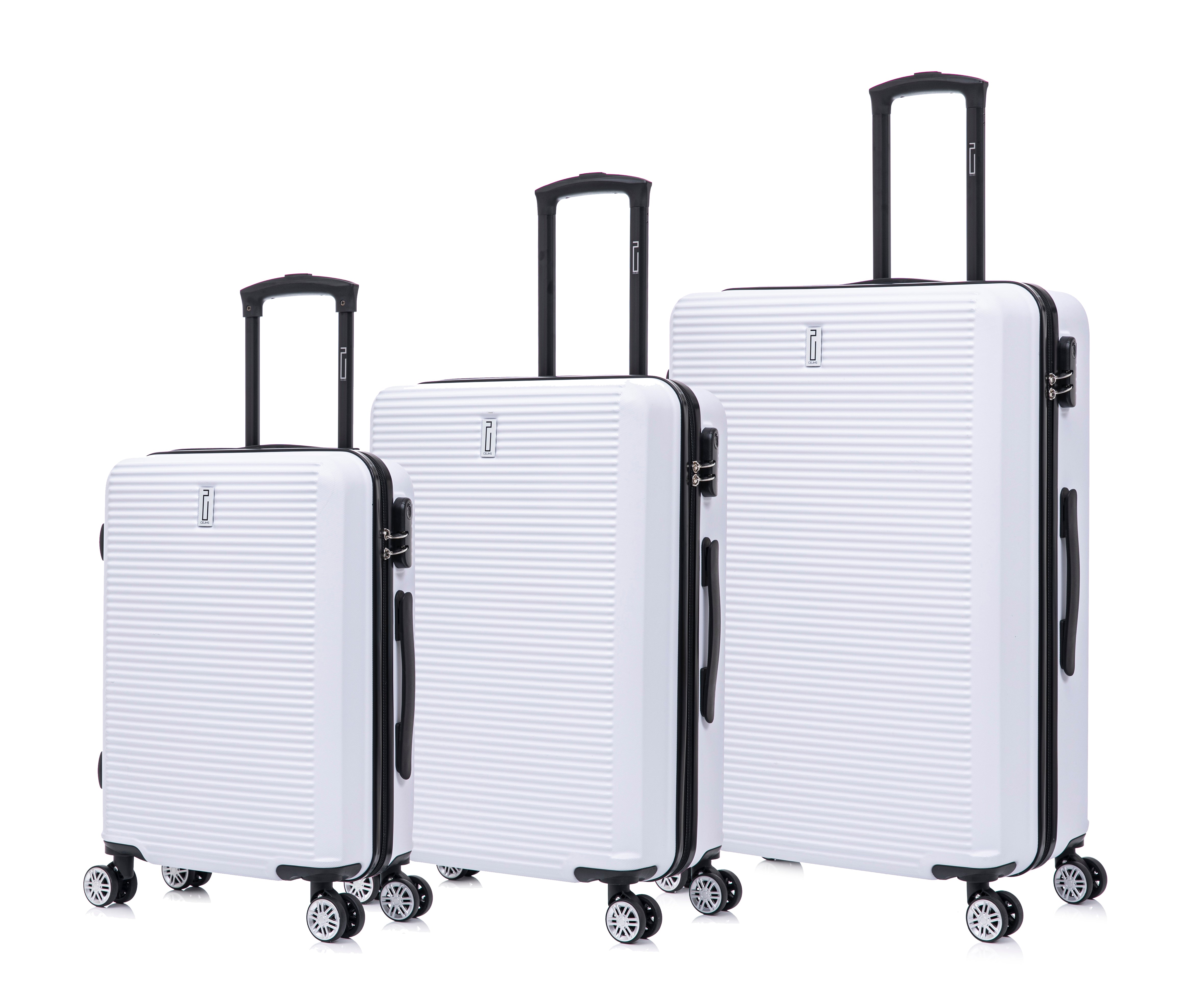 Set valises Week-End 3 pièces – Vert Pastel (cabine, moyenne, grande)
