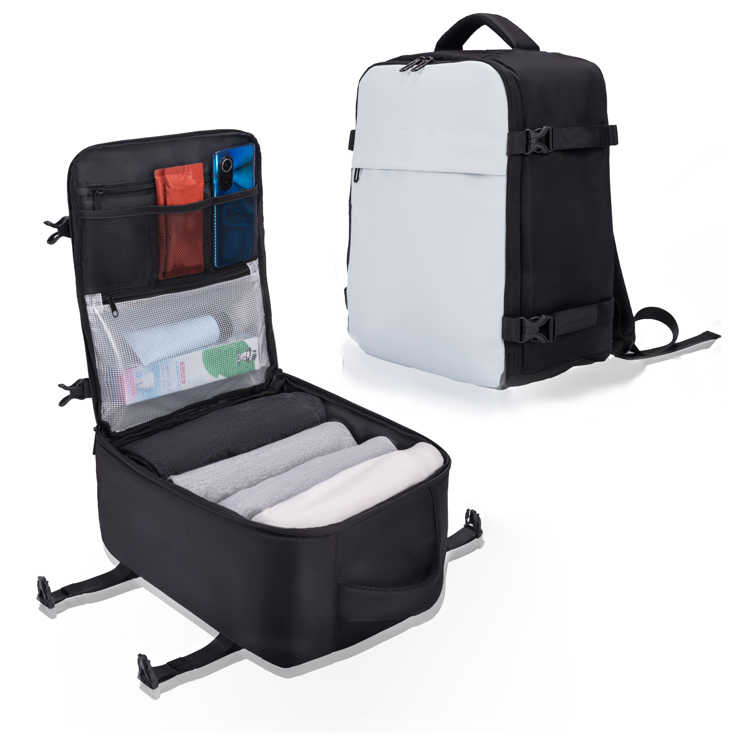 Mochila CELIMS 40x30x20 - Equipaje de mano - Impermeable - Negra