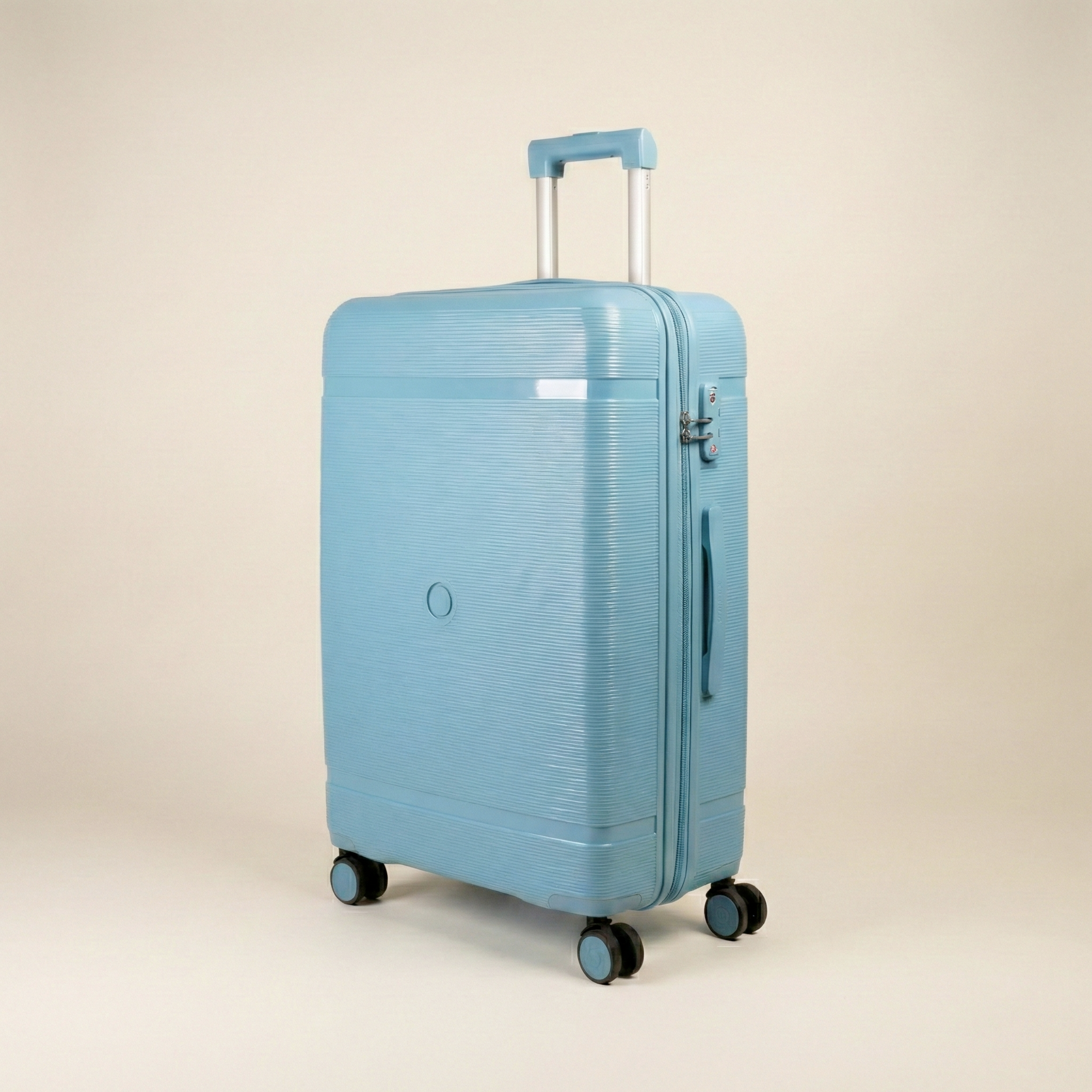 Juego de 3 Maletas – Polipropileno (XL-75cm) (L-65cm) (S-55cm) – Azul Pastel