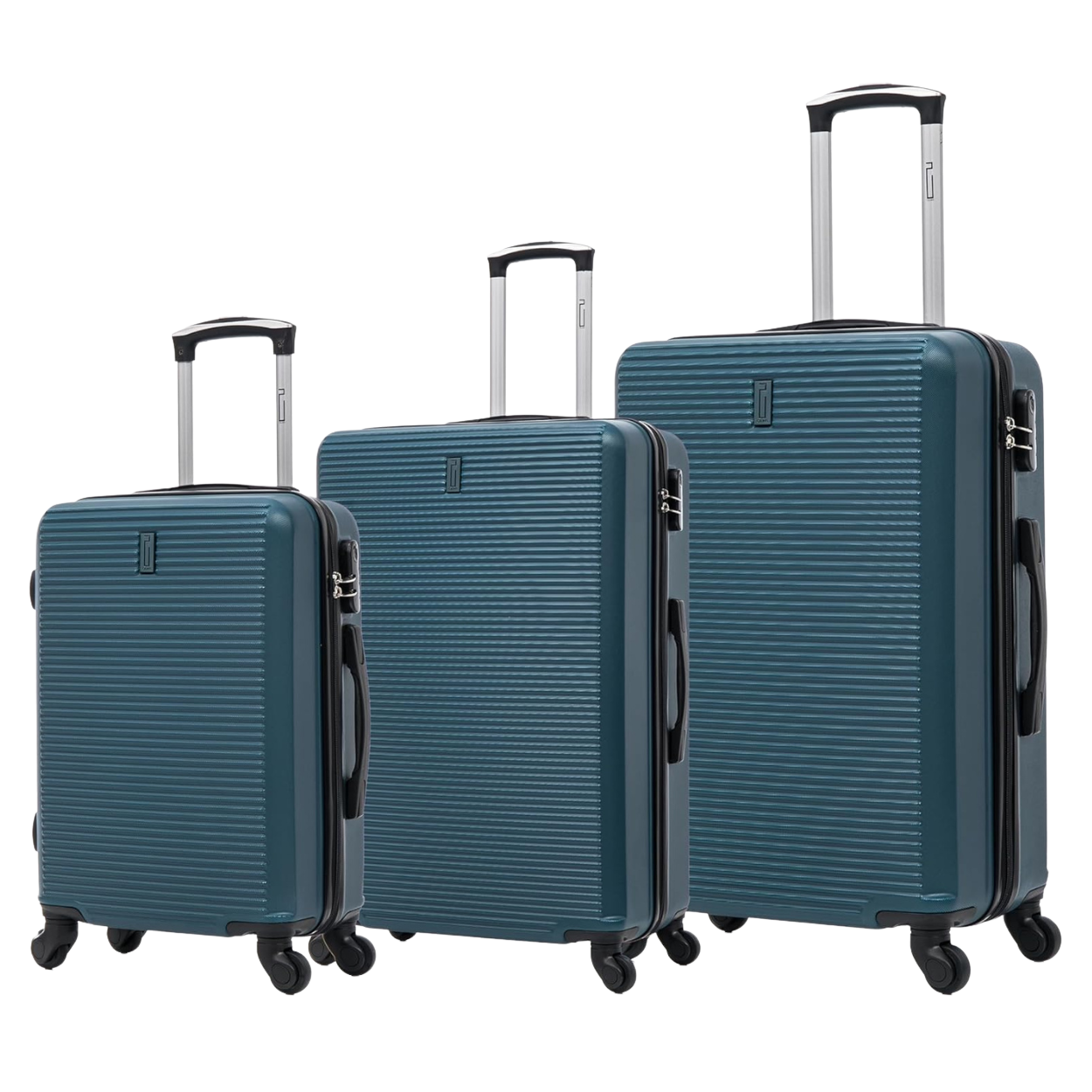 3 Piece Weekend Suitcase Set - Cabin Suitcase | Medium Suitcase | Large Suitcase - Green