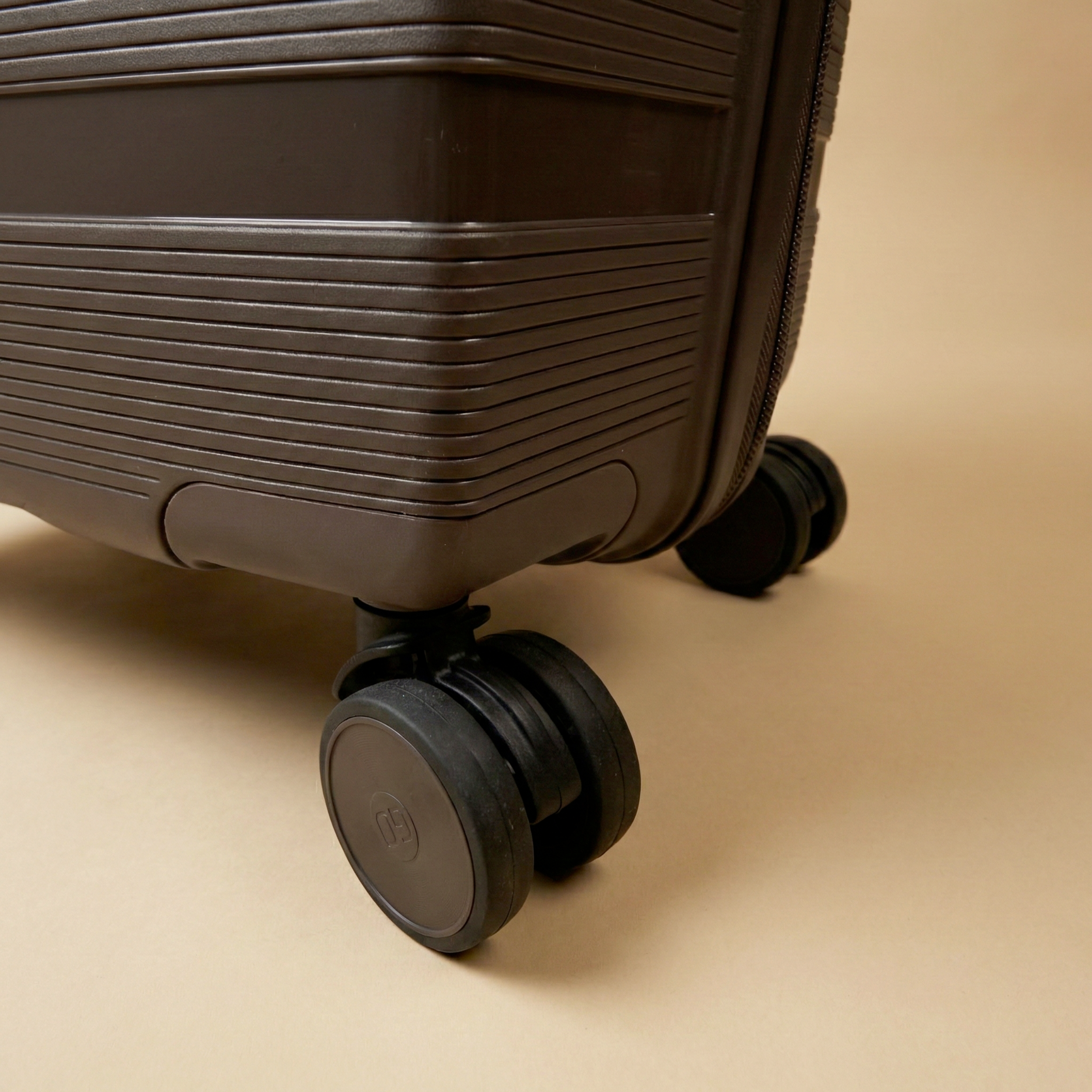 Set de 3 maletas – Polipropileno (XL-75cm) (L-65cm) (S-55cm) – Marrón Topo