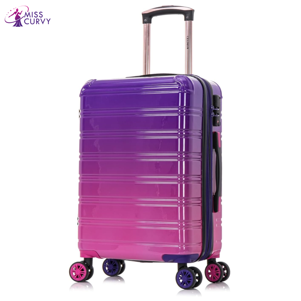 Cabin Suitcase | Polycarbonate Suitcase | 55x35x25 cm | Purple Gradient