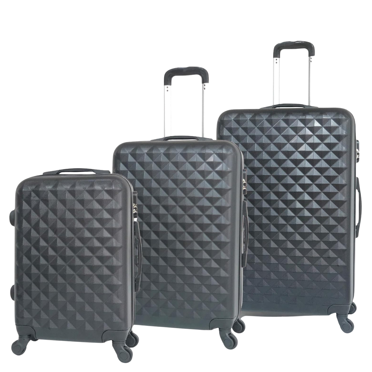 6-Piece Urban Luggage Set | Cabin Suitcase | Medium Suitcase | Large Suitcase | 2x Vanity Cases – Black