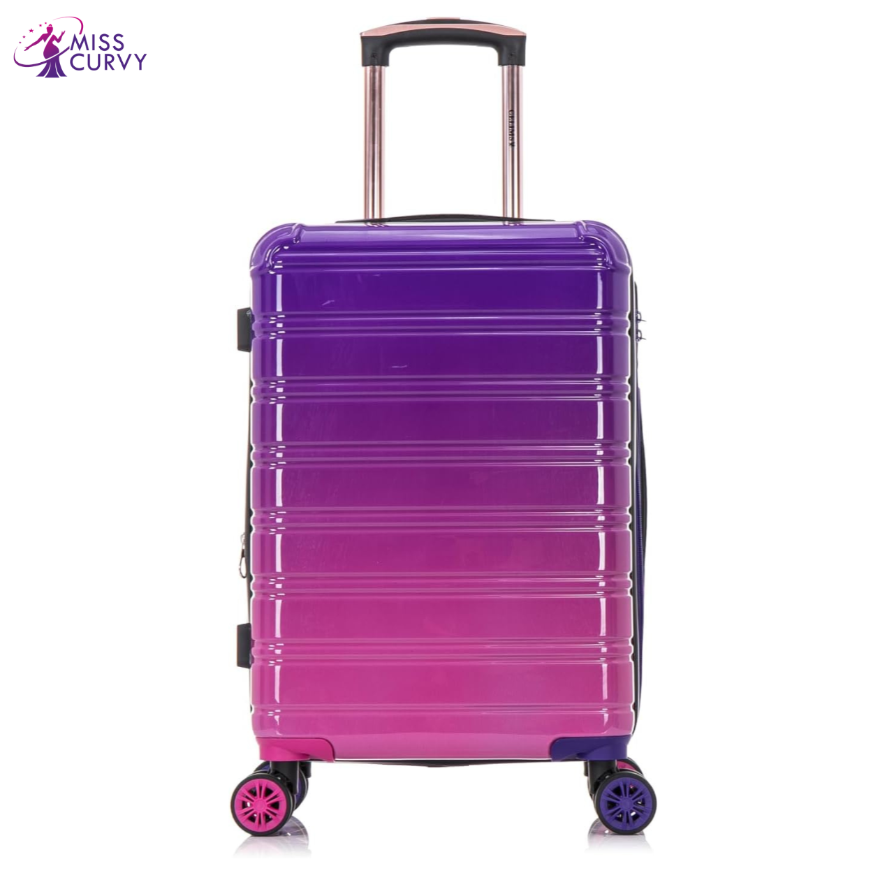 Cabin Suitcase | Polycarbonate Suitcase | 55x35x25 cm | Purple Gradient