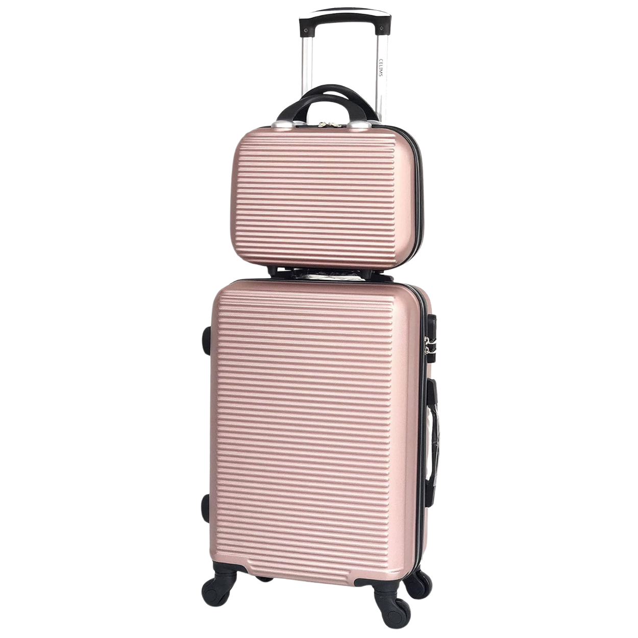 6-Piece Weekend Luggage Set | Cabin Suitcase | Medium Suitcase | Large Suitcase | 2x Vanity Cases – Rose Gold