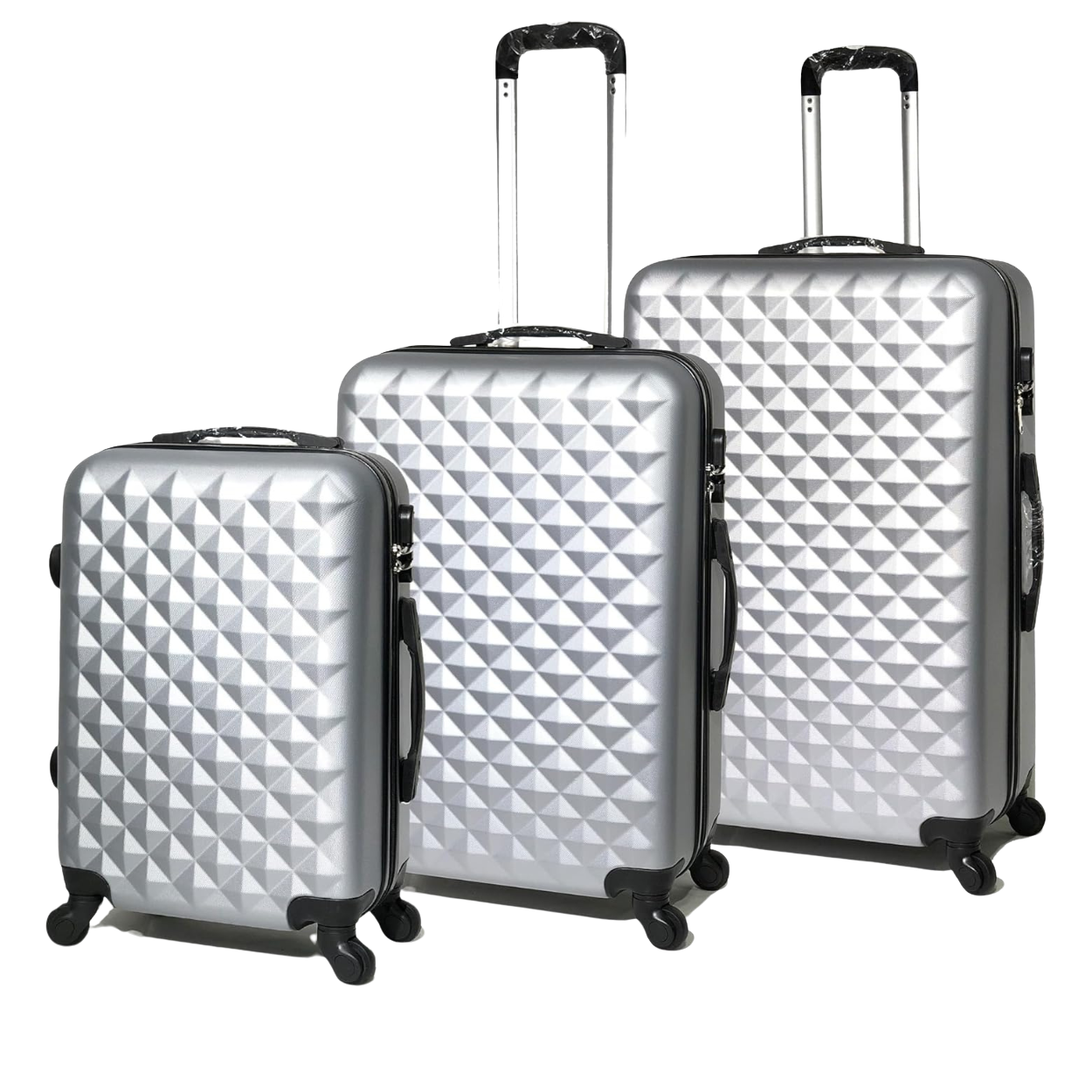 3-Piece Urban Luggage Set | Cabin Suitcase | Medium Suitcase | Large Suitcase – Silver