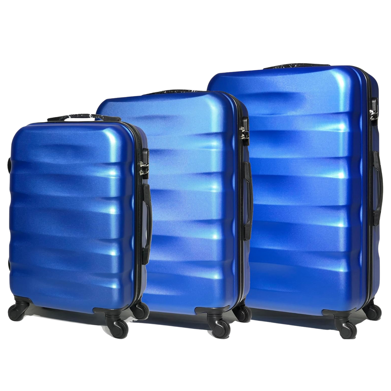 AeroWave 3-piece suitcase set | Cabin suitcase | Medium suitcase | Large suitcase - Blue